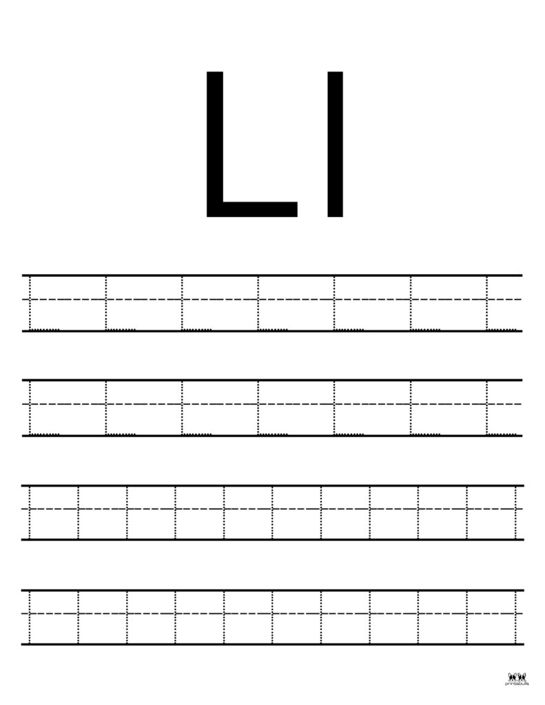 Free Printable Letter L Tracing Worksheets