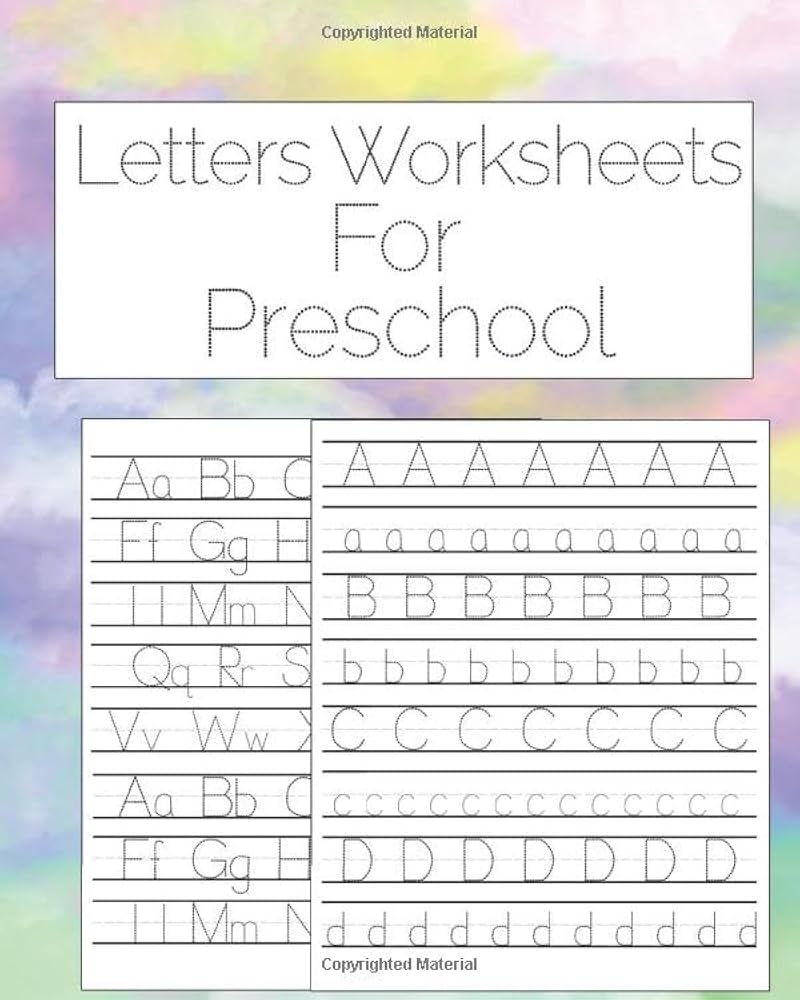 Letters Worksheets For Preschool Tracing Worksheets For 4 Year 