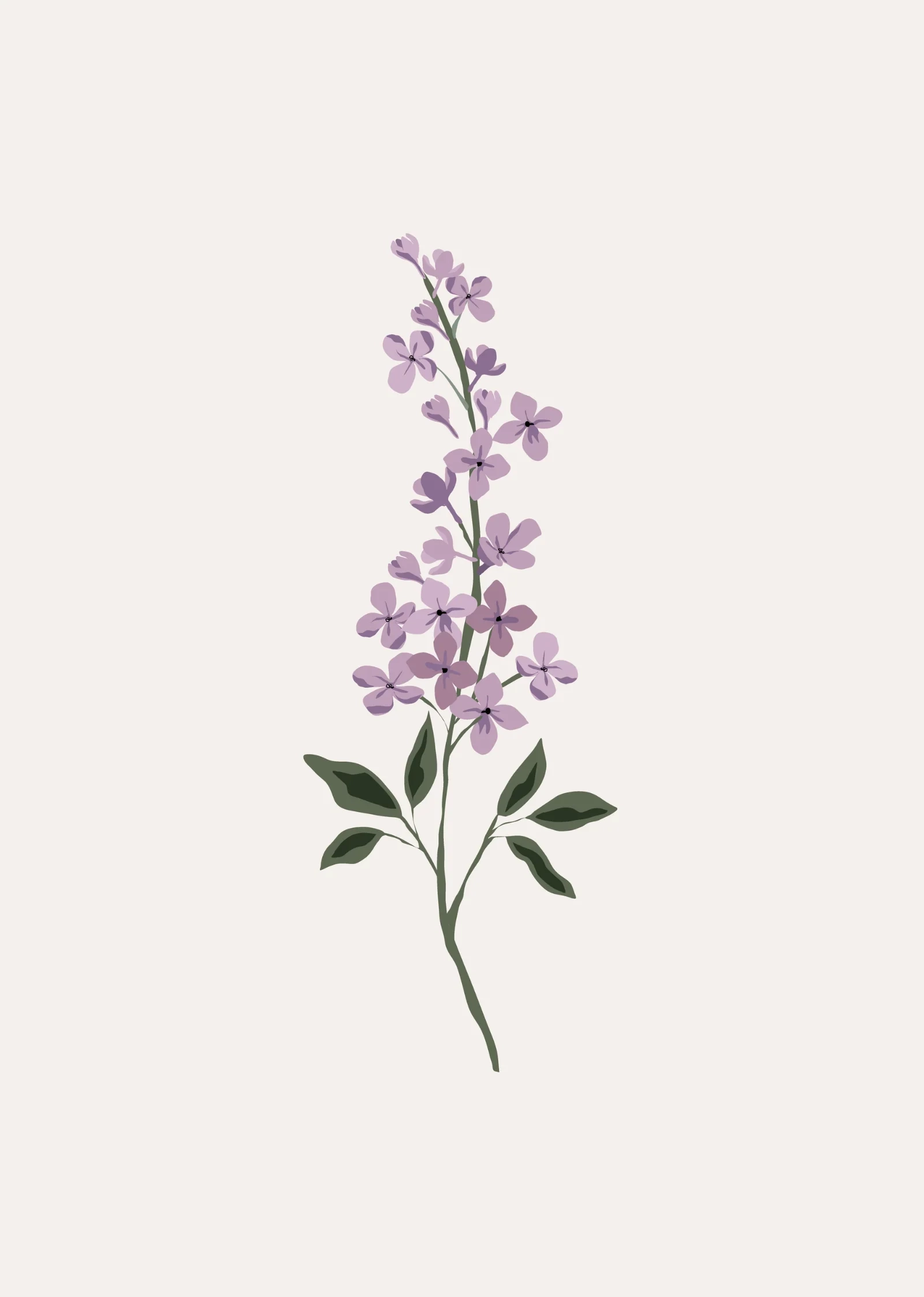 Lilac Flower Art Print Posters amp Wall Art Mimi amp August