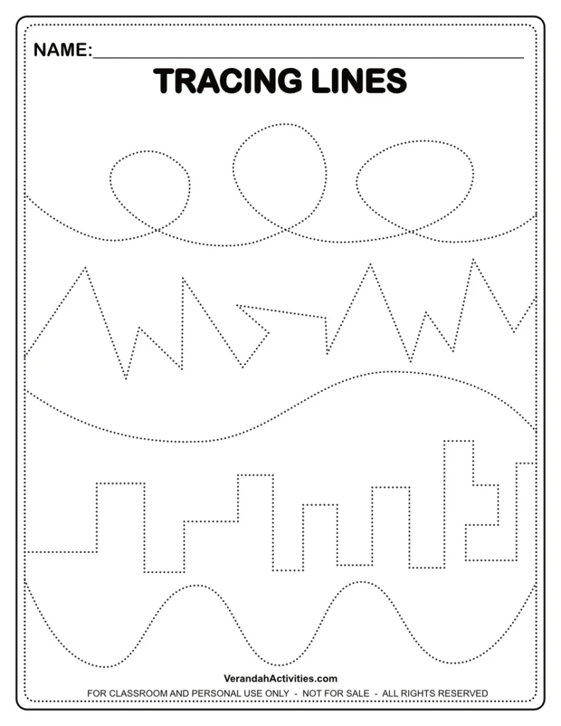 Tracing Worksheet Printable