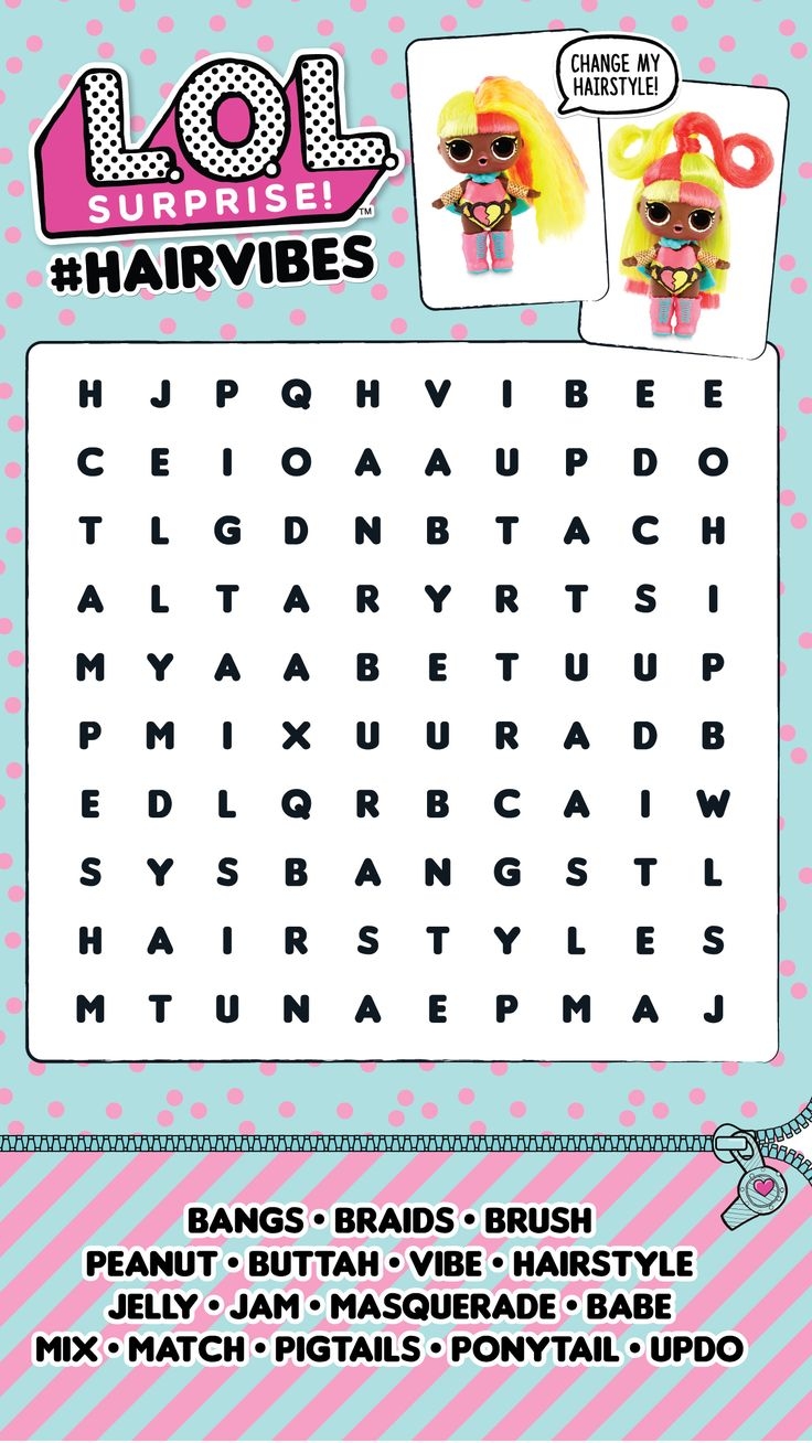 LOL Surprise Word Search