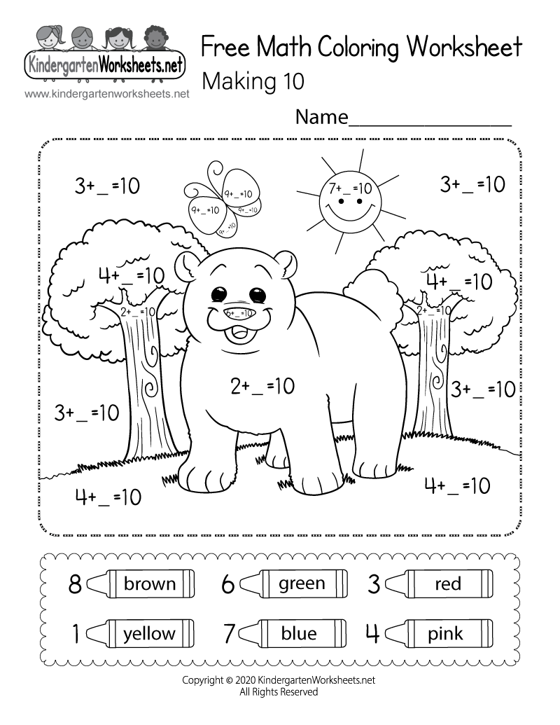 Making 10 Math Coloring Worksheet Free Printable Digital amp PDF