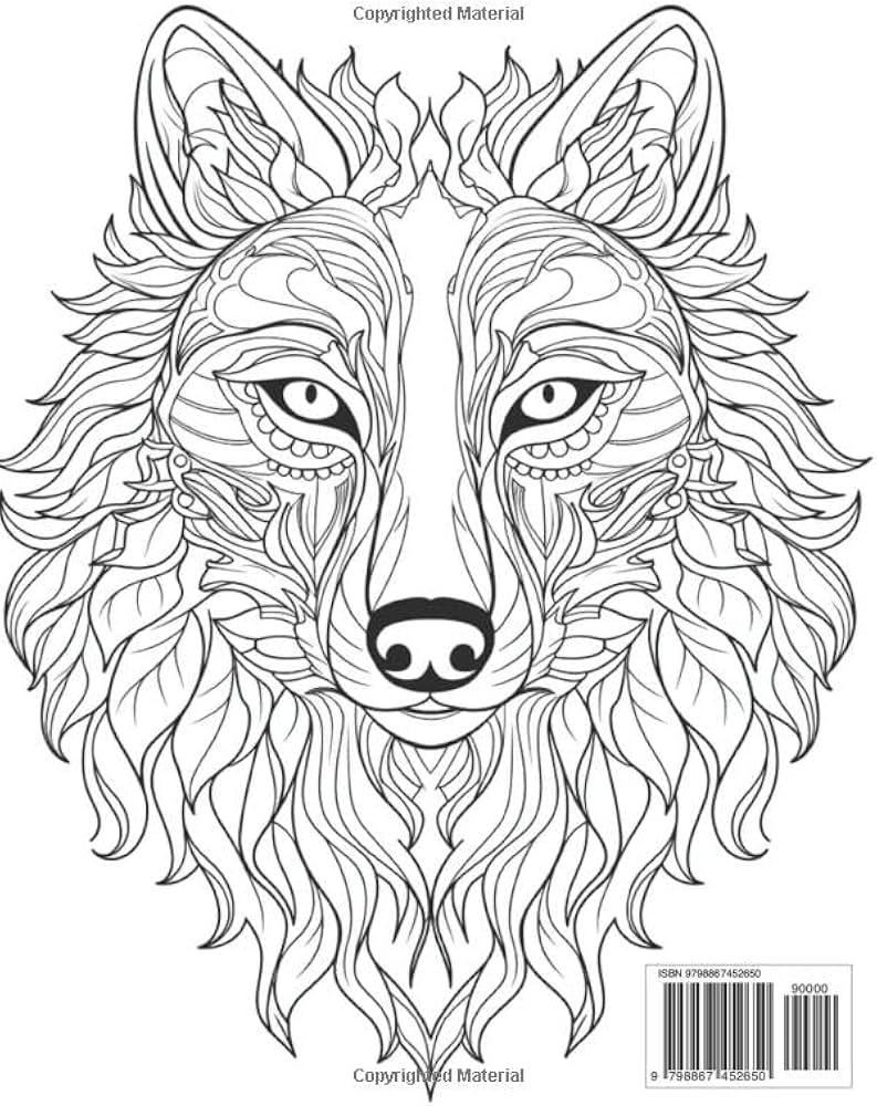 Mandala Wolves Coloring Pages For Adults Coloring Book For Adults Printable Stress Relief Anxiety Relief Gift Color Book Coloring Sheets Coloration By 