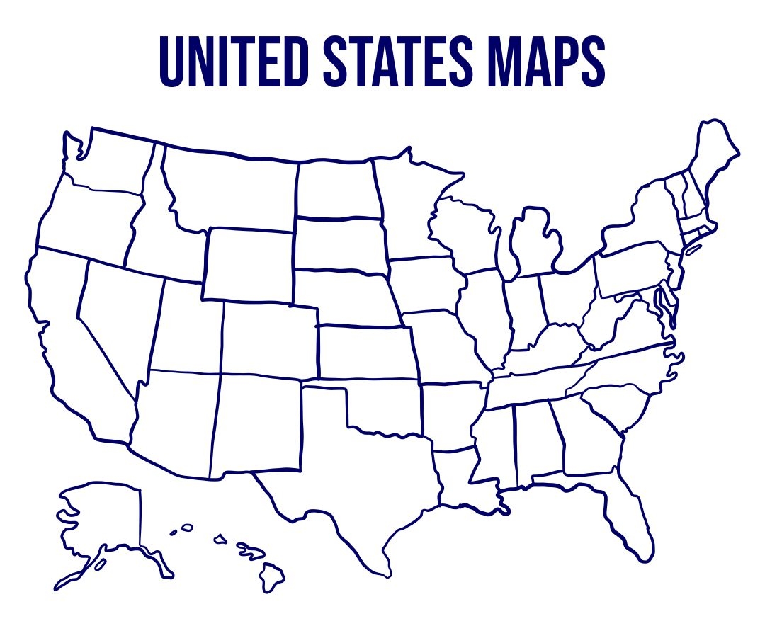 Map Of United States 15 Free PDF Printables Printablee 