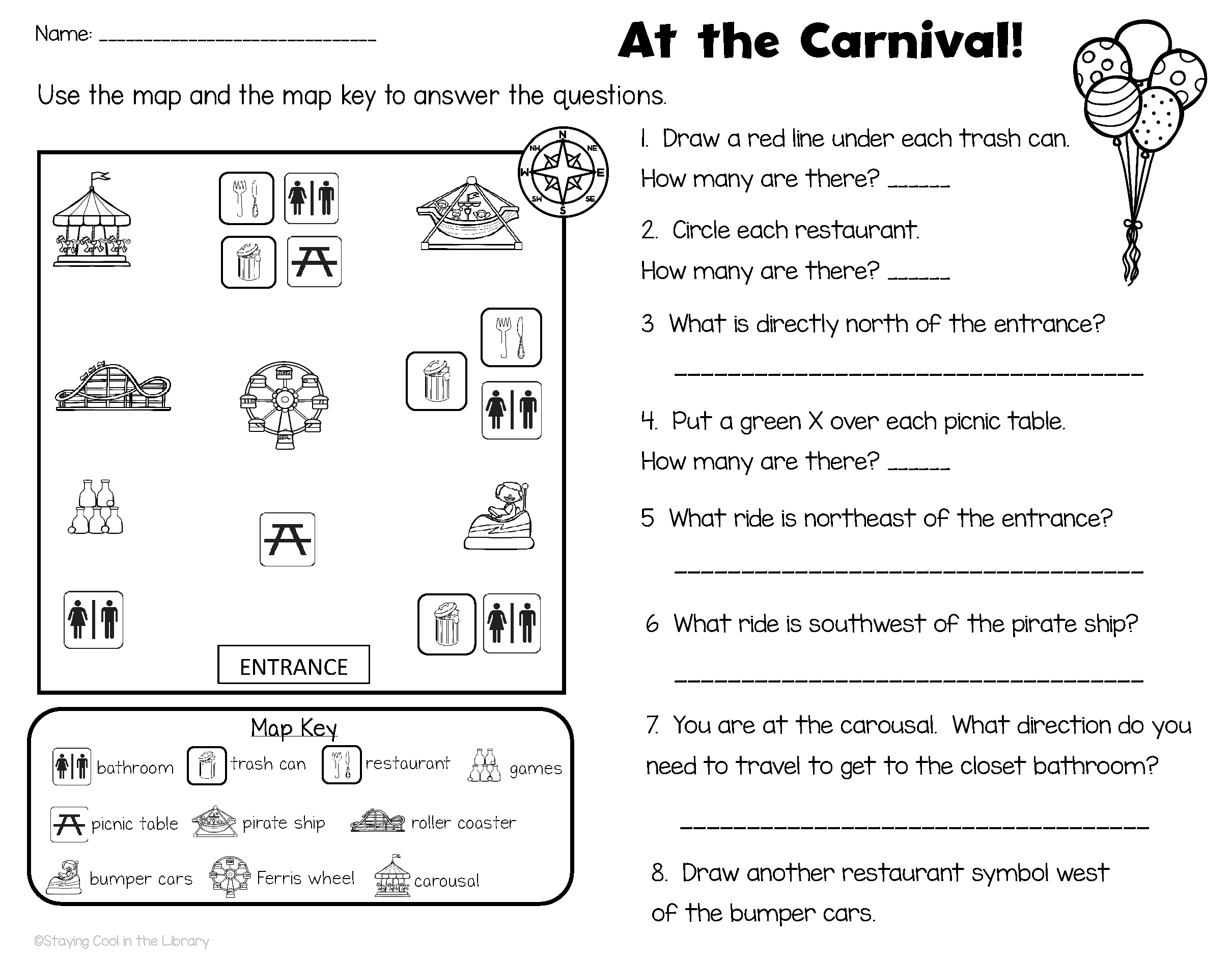 Free Printable Map Skills Worksheets