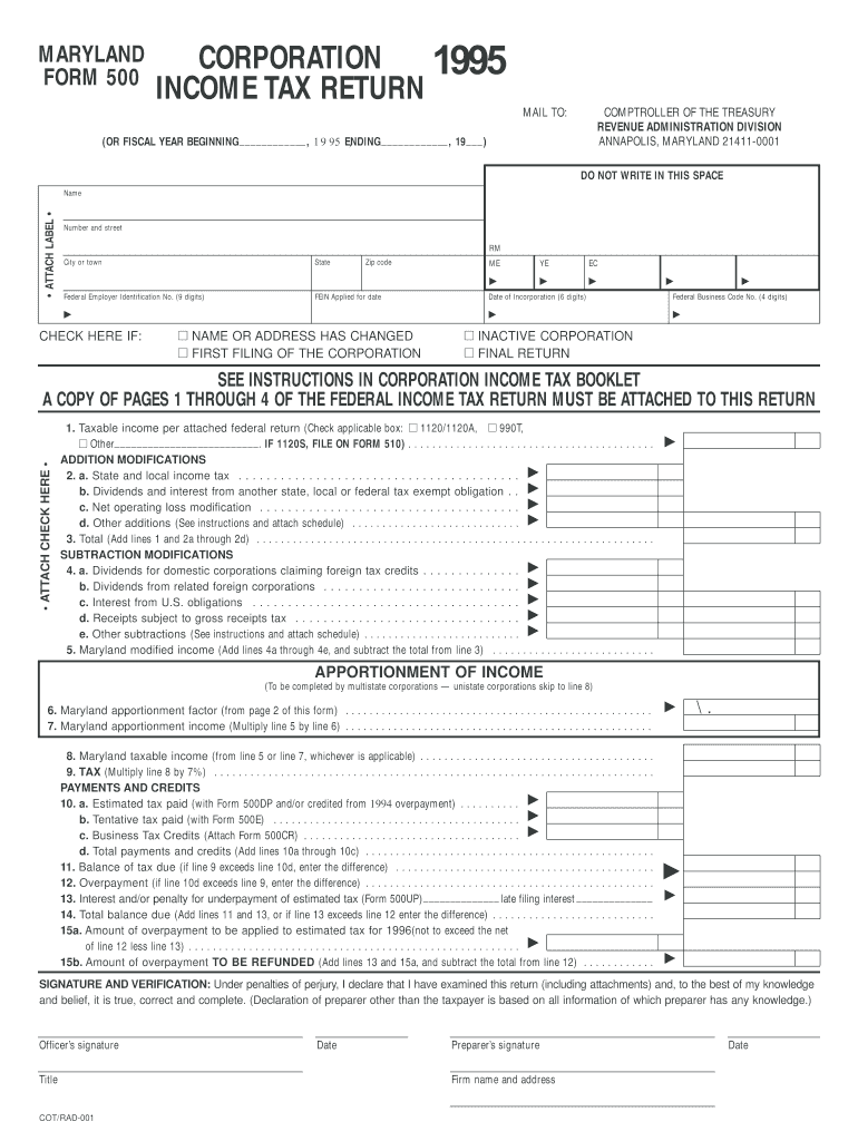 Maryland Form 500 Instructions Fill Out amp Sign Online DocHub