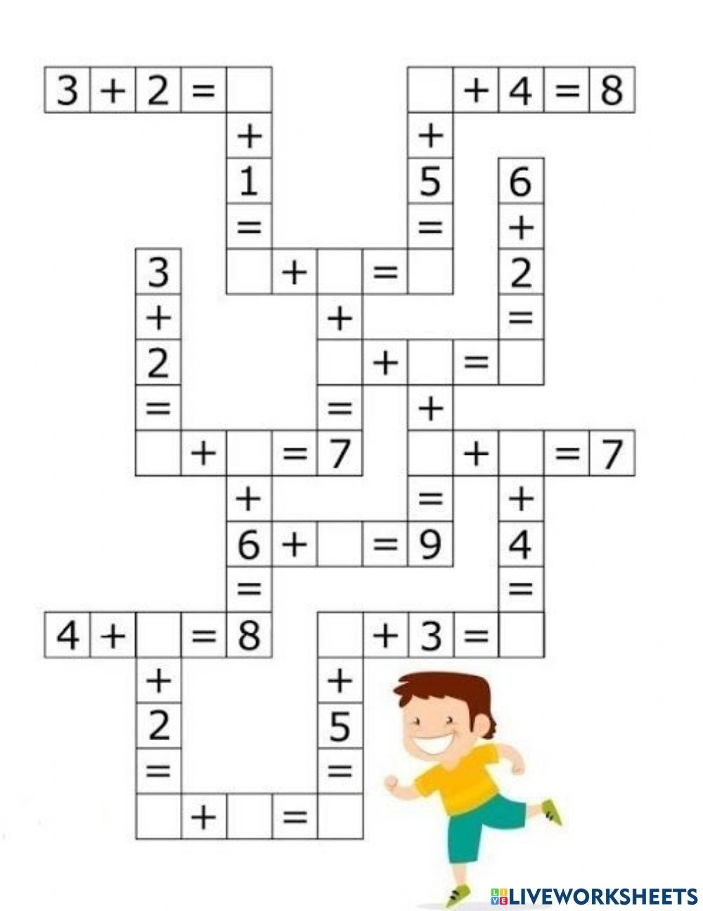 Math Crossword Free Interactive Worksheets 1822256