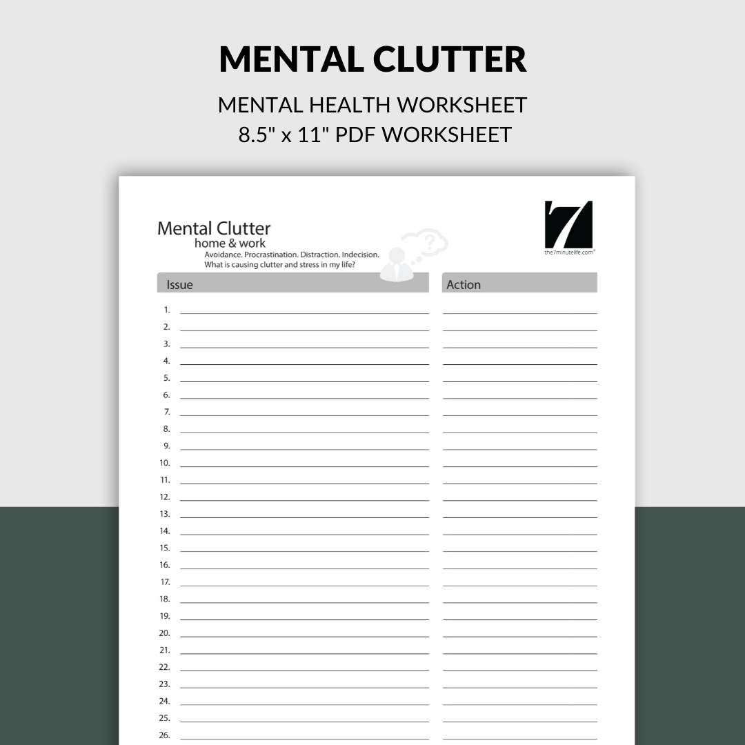 Mental Health Worksheets For Adults Printable