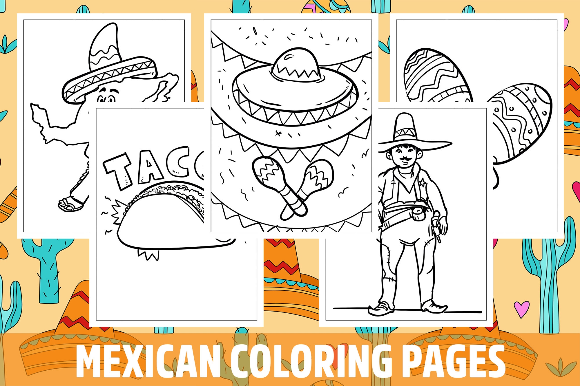 Mexican Coloring Pages For Kids Girls Boys Teens Birthday 