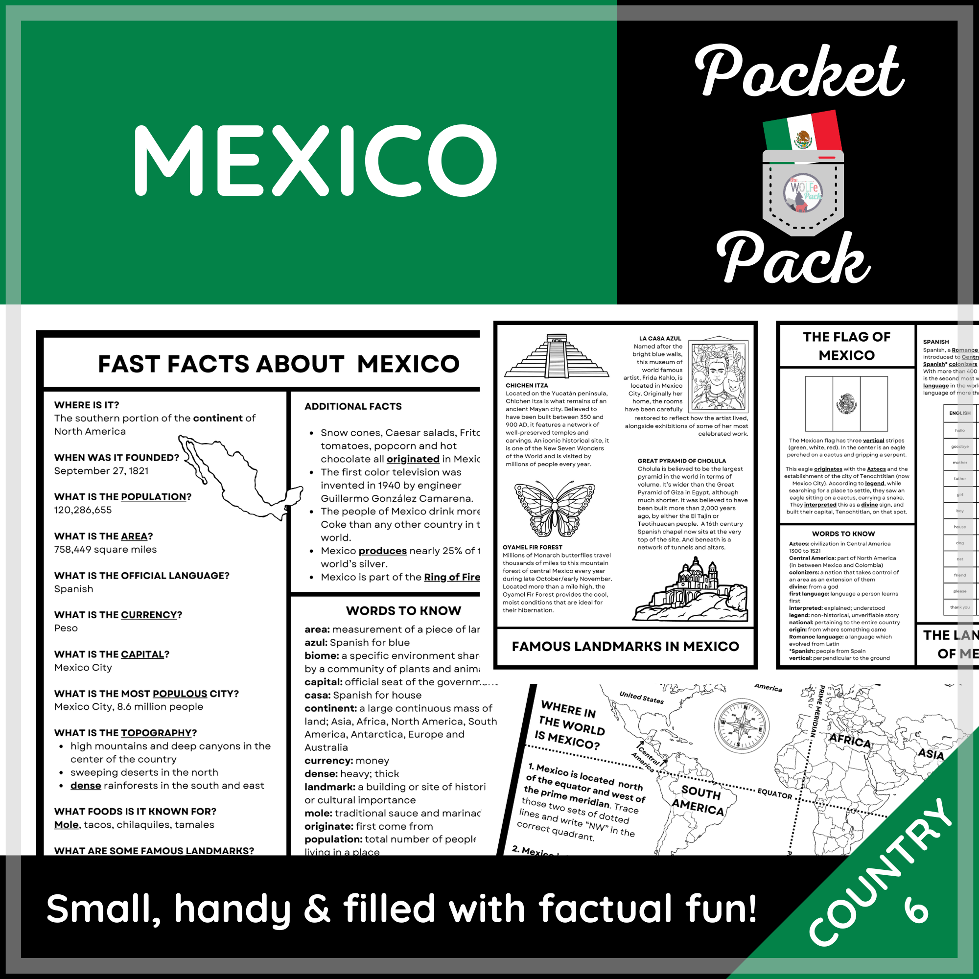 Mexico Country Facts Pocket Pack