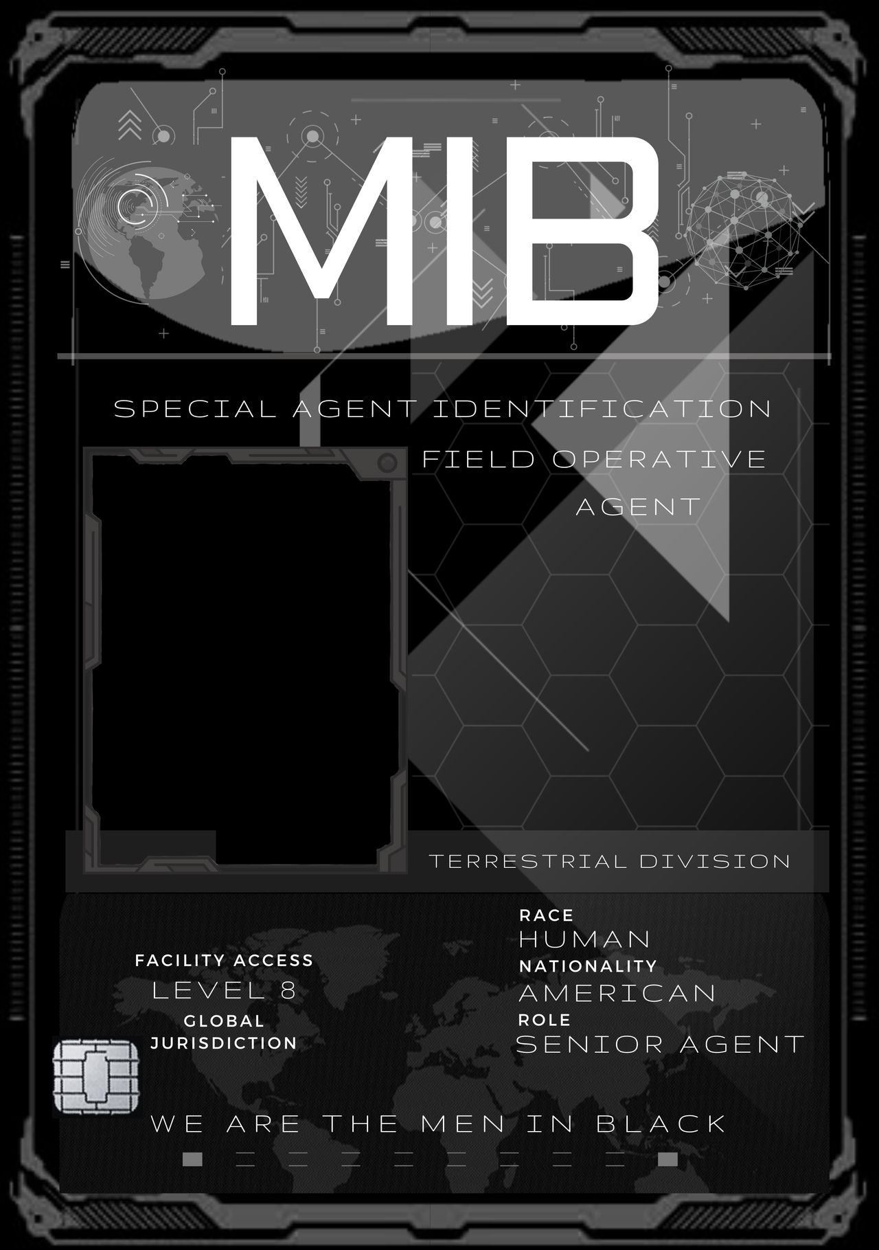 Free Printable Card Template Men In Black Badge