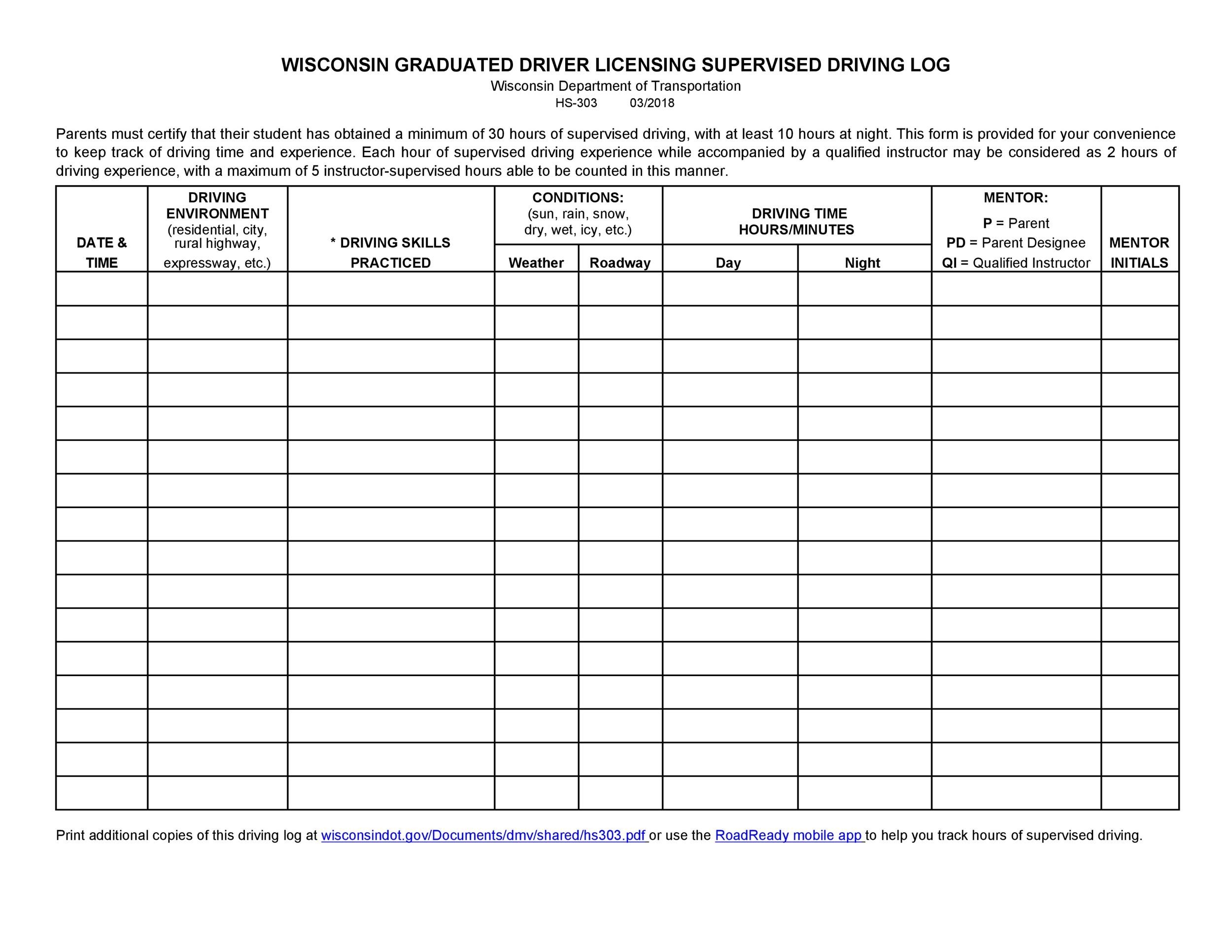 Trucking Log Book Sheets Printable