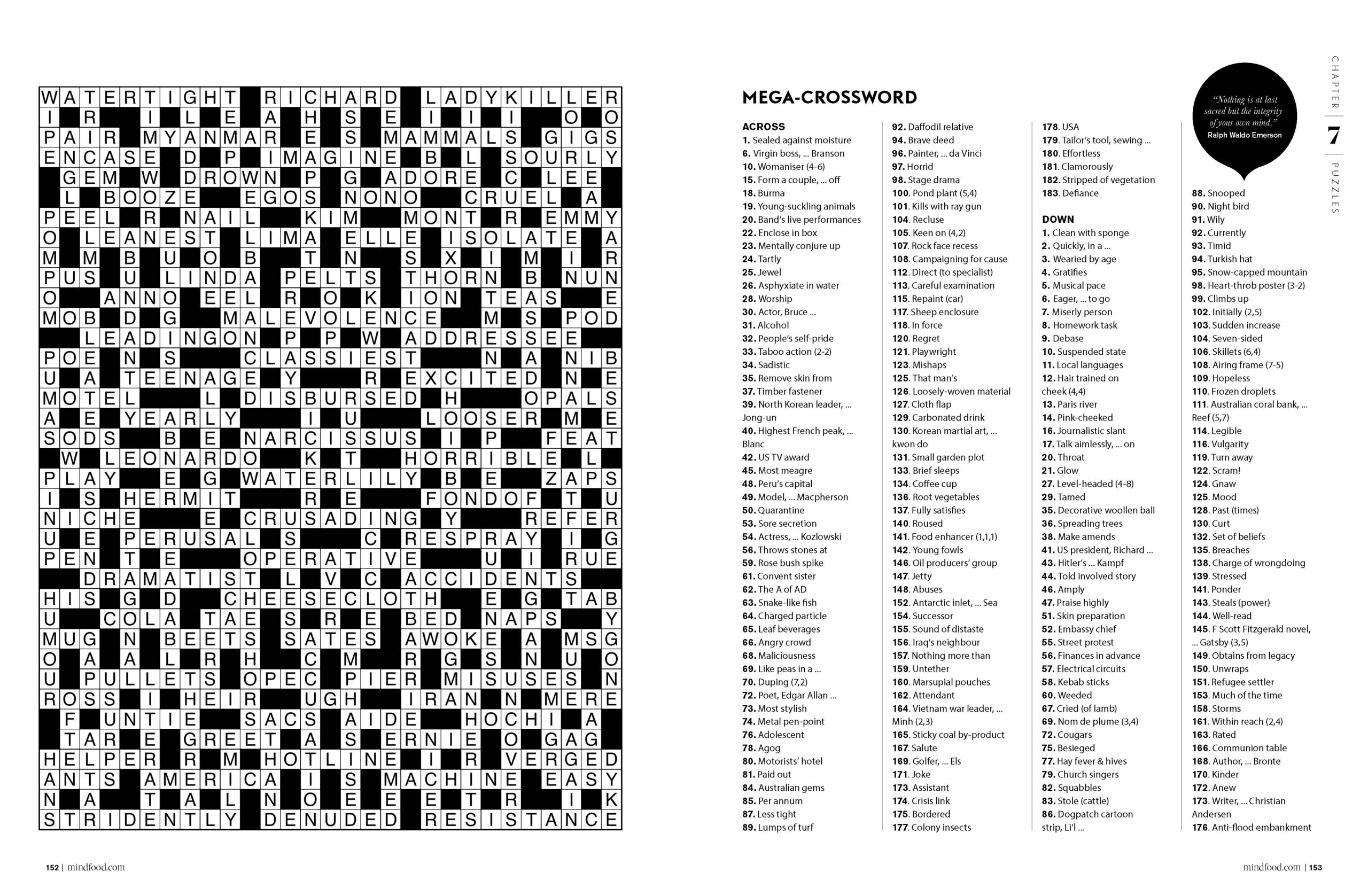 MiNDFOOD Puzzles Free Daily Crosswords Sudoku Word Search And More