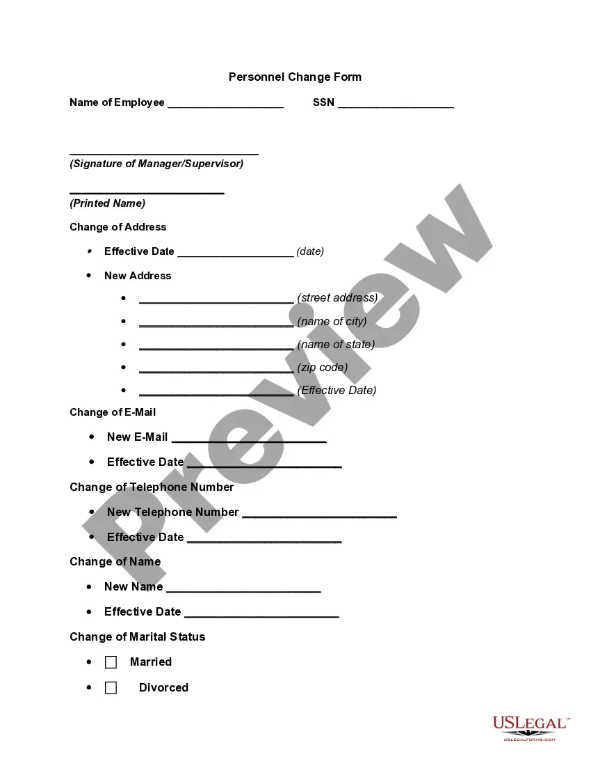 Mississippi Personnel Change Form US Legal Forms