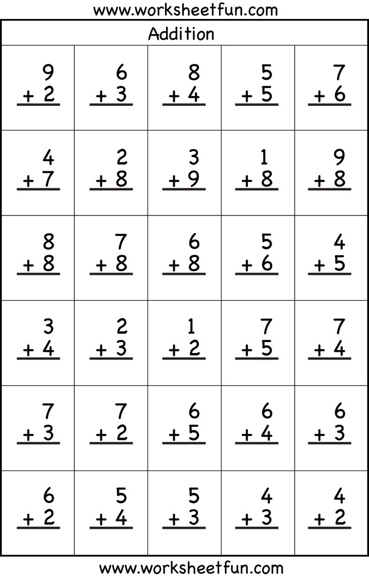 Mixed Addition Facts 3 Worksheets FREE Printable Worksheets