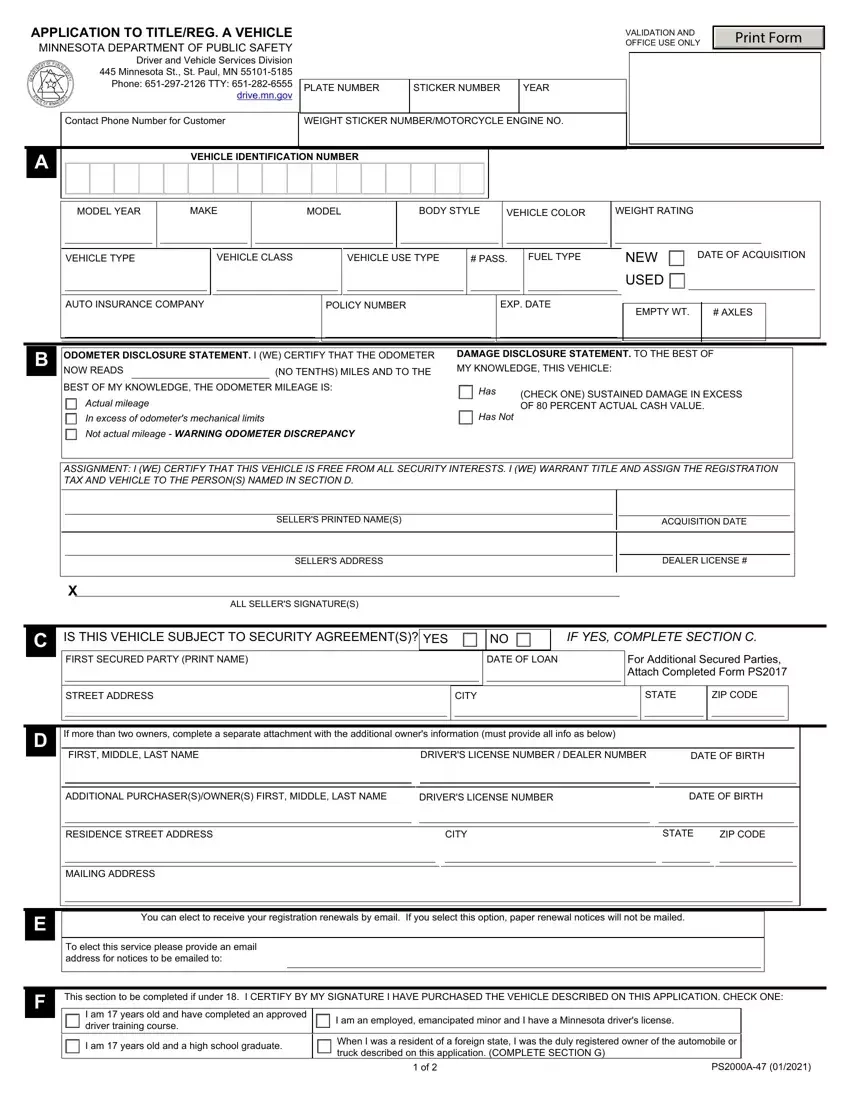 Printable Form Mv-221