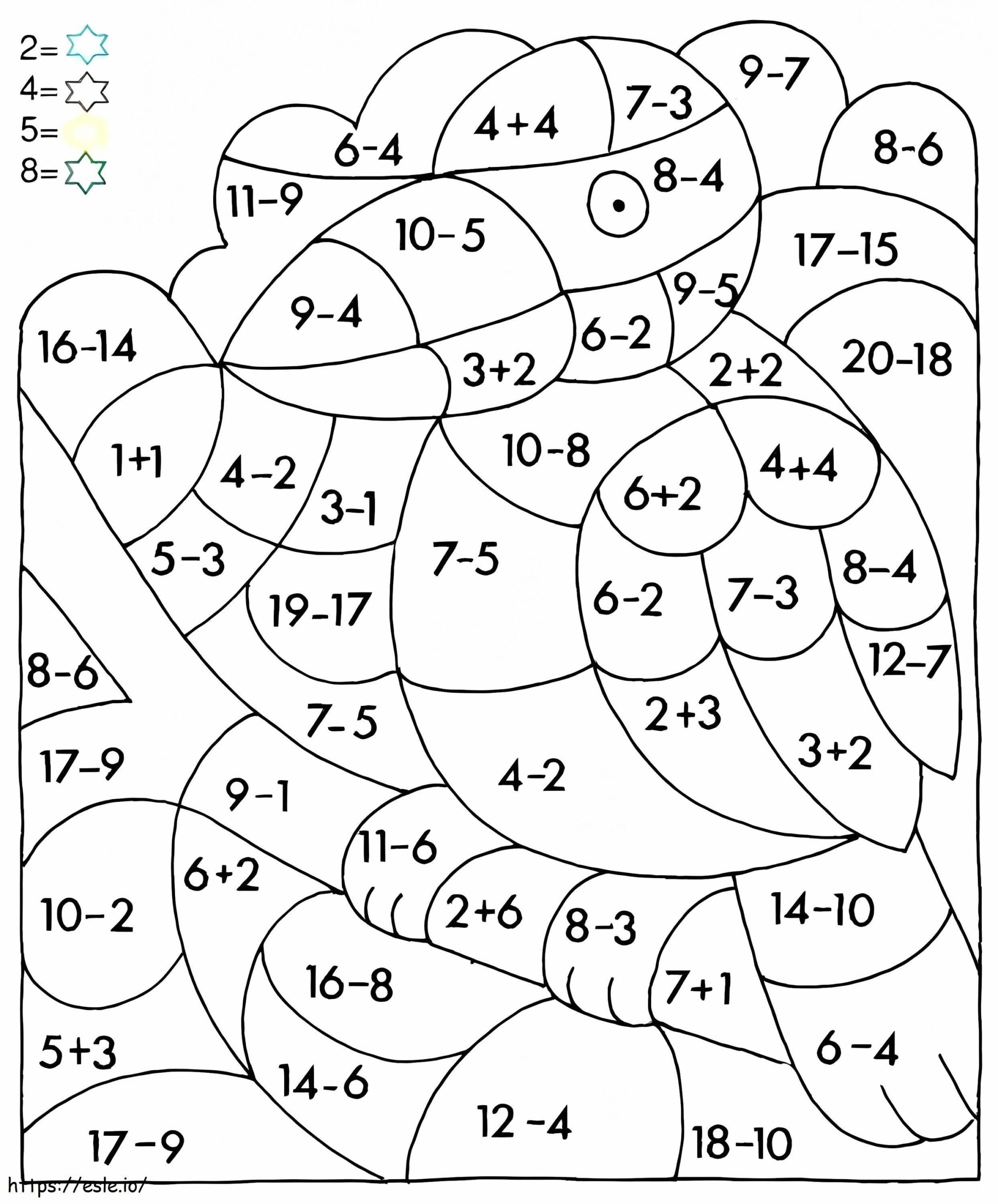 Multiplication Free Printable Math Color Worksheets Grade 4 