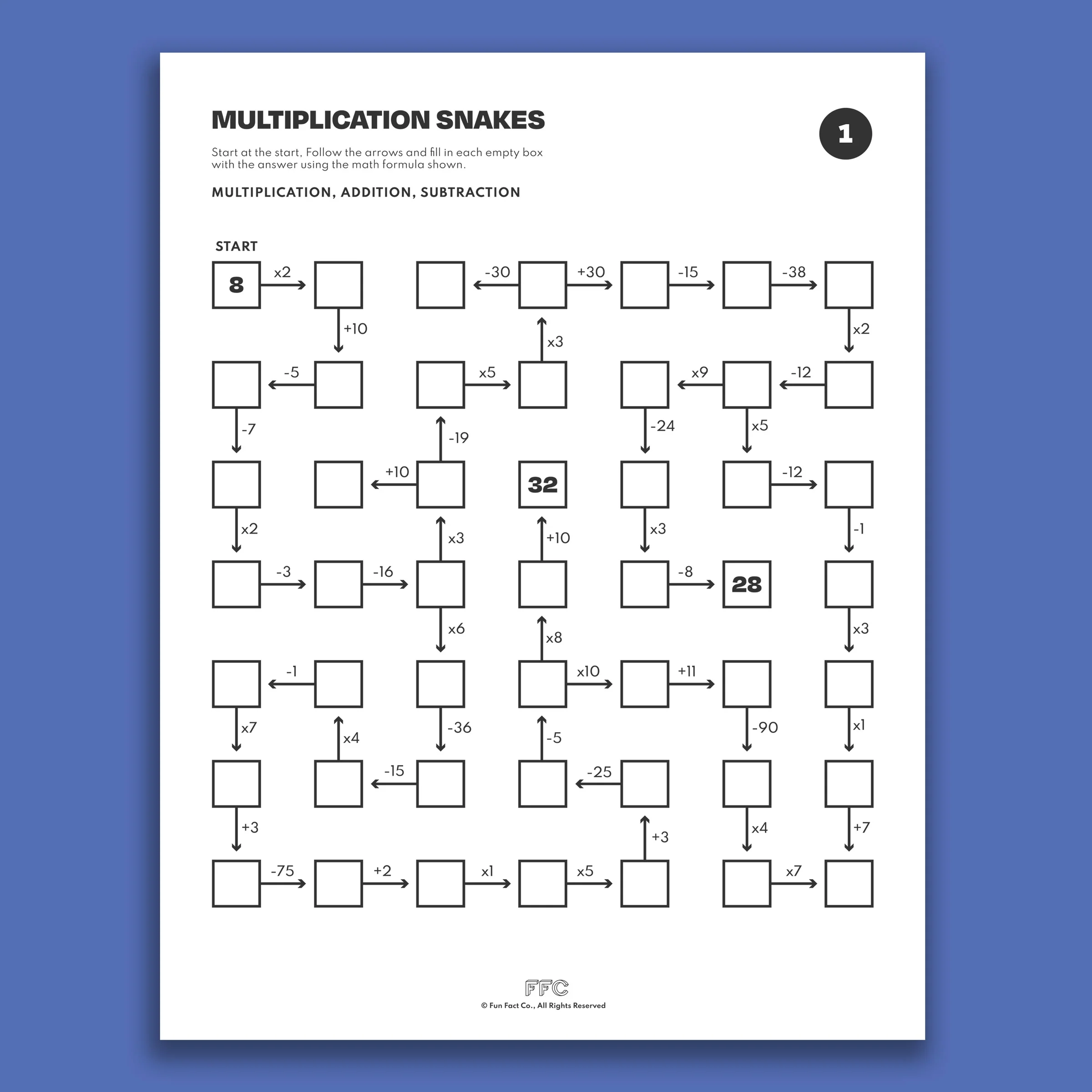 Fun Math Multiplication Worksheets Printable