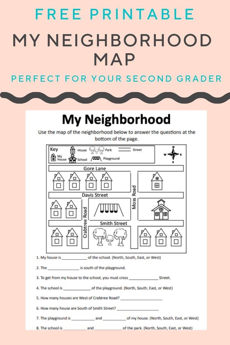My Neighborhood Map Worksheet Education