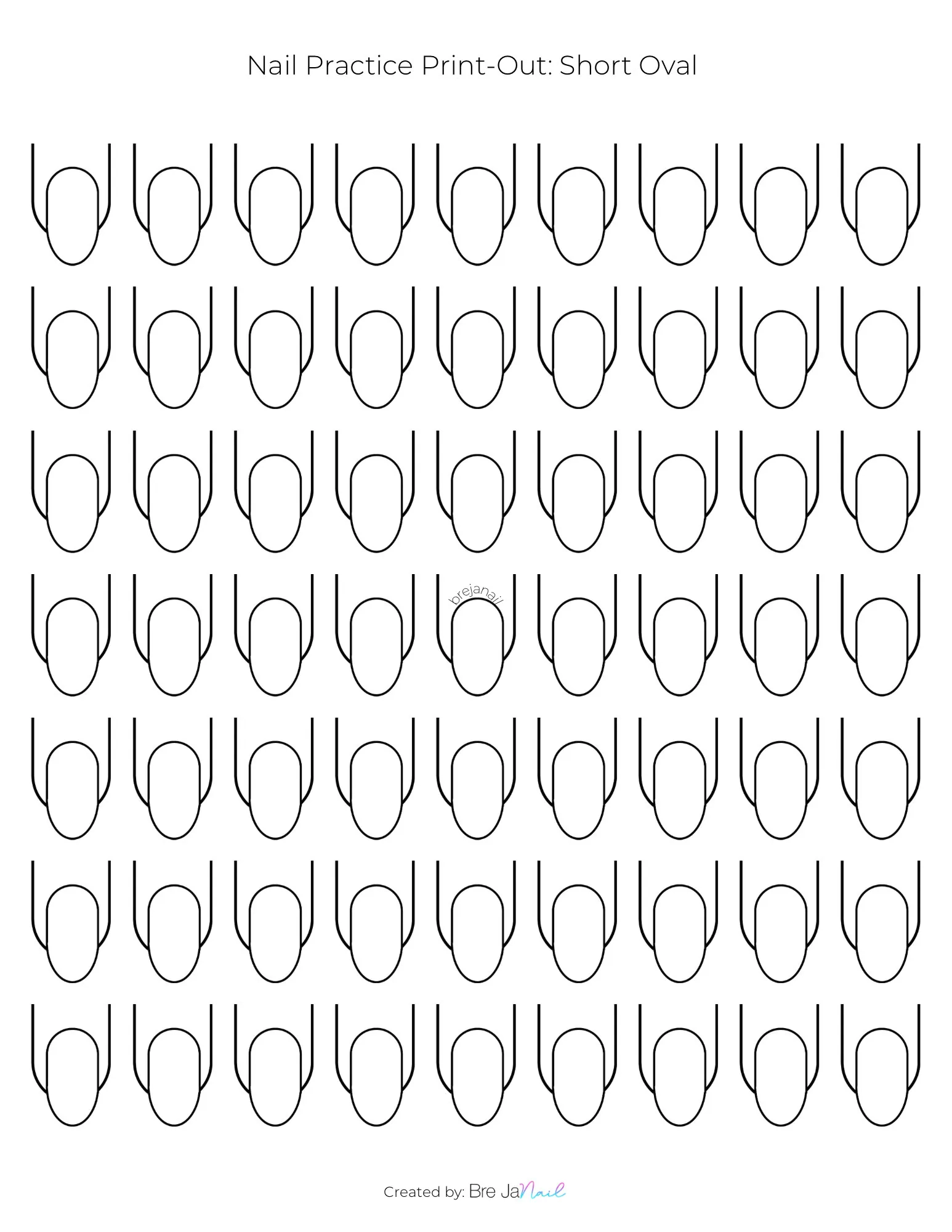 Nail Practice Print outs over 10 Lengths And Shapes Etsy UK
