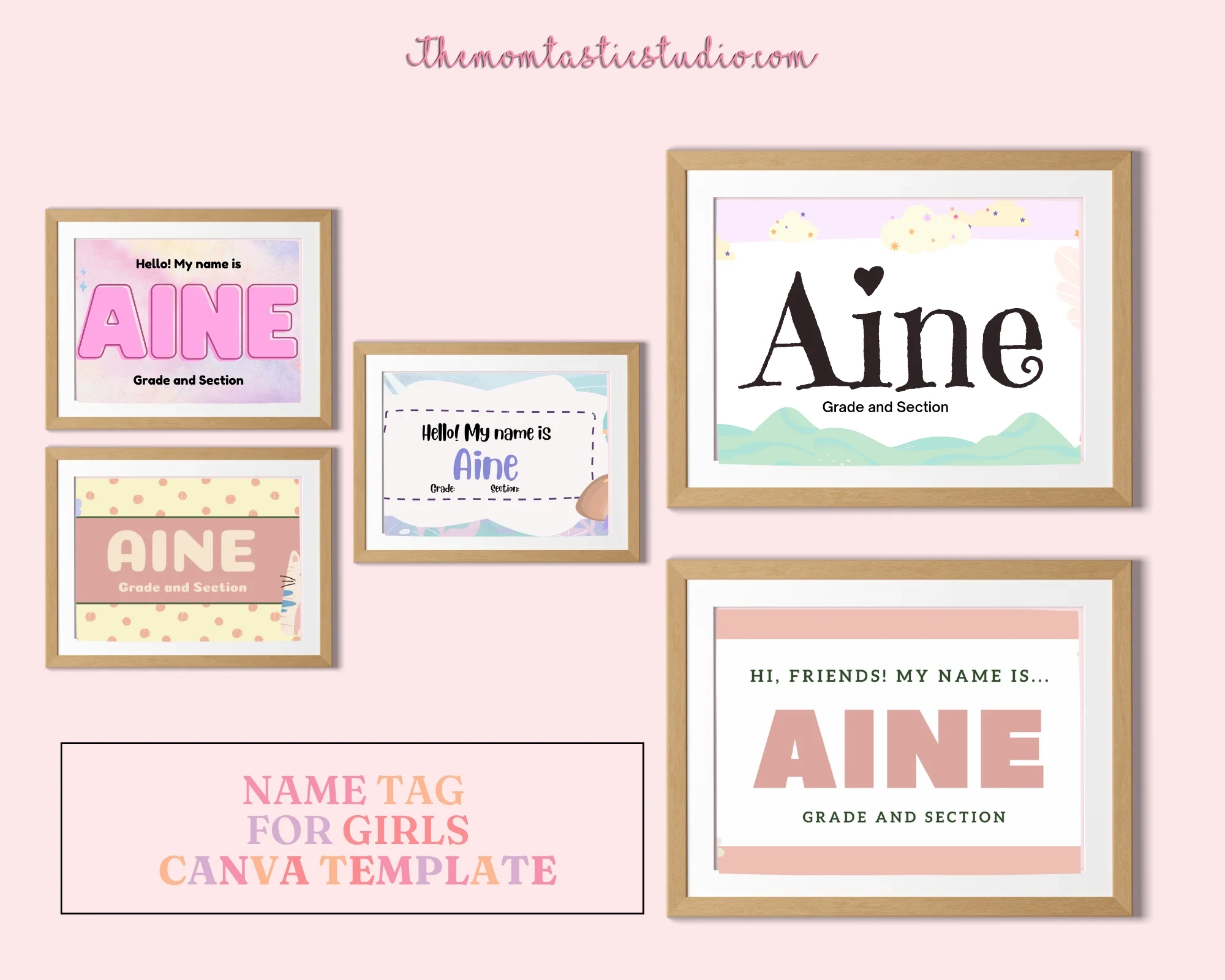 Name Tag Design For Girl Printable