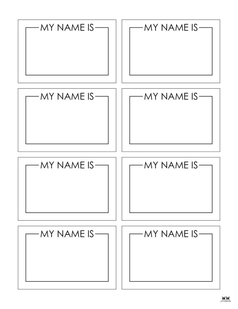 Name Tags 44 Unique Designs FREE Printabulls