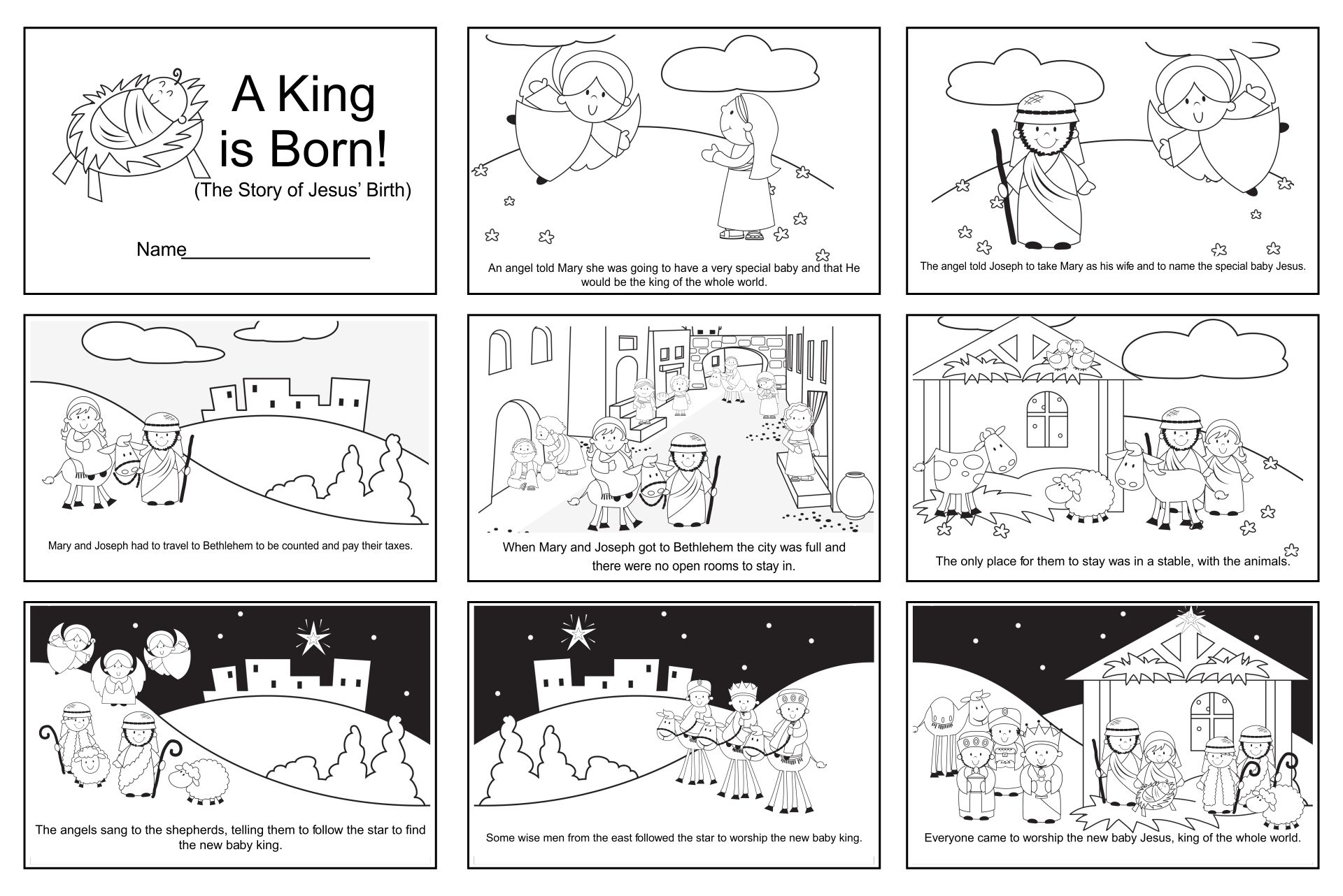 Nativity Story Book 10 Free PDF Printables Printablee