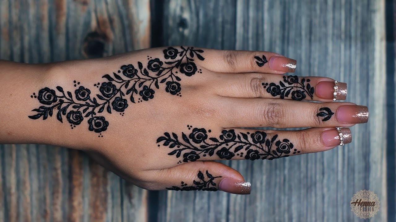 New Simple Flower Mehndi Design For Beginners Henna Fusion
