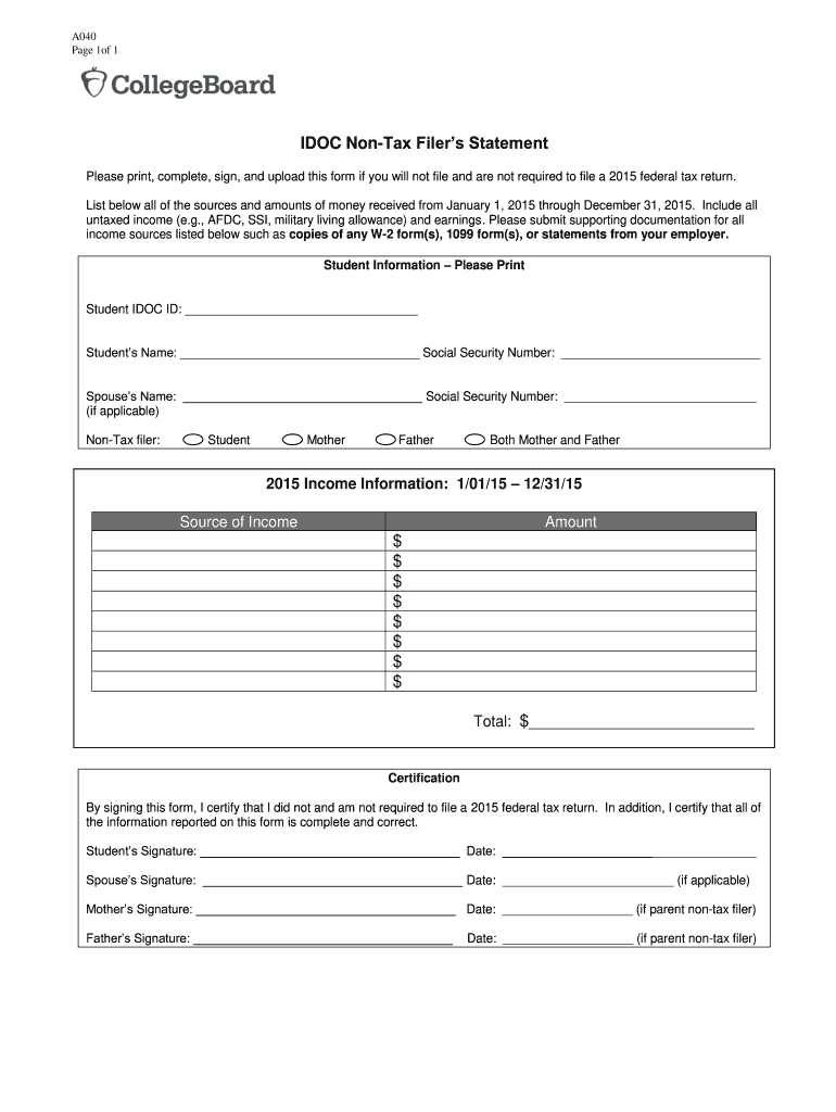 Non Filers Form Irs 2020 Fill Out amp Sign Online DocHub