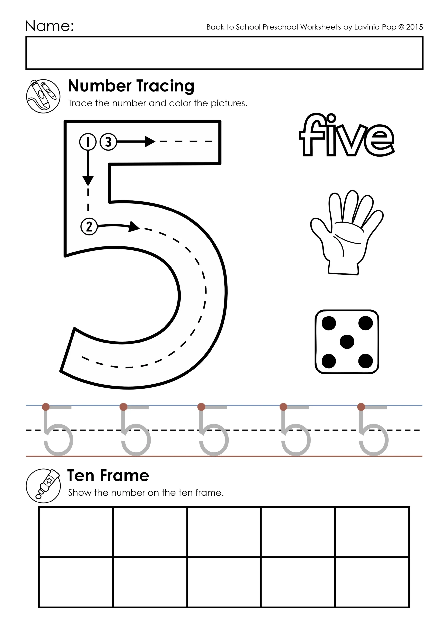 Preschool Printable Worksheets Tracing