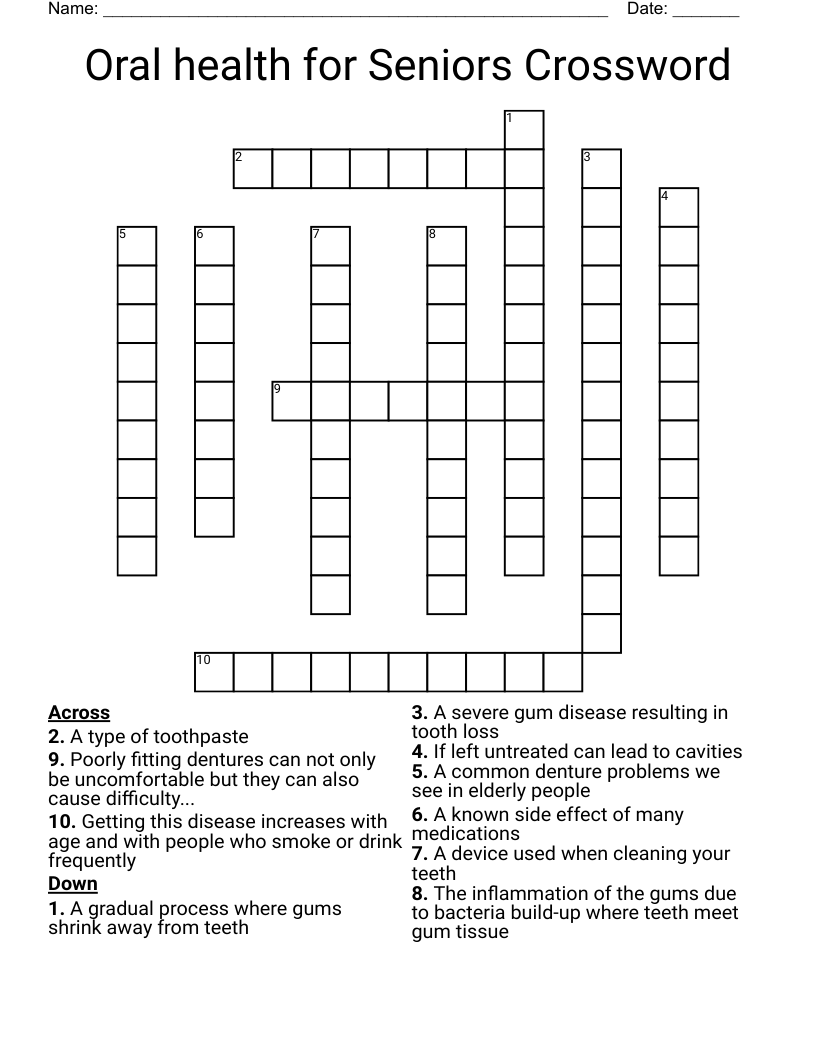 Senior Printable Crossword Puzzles