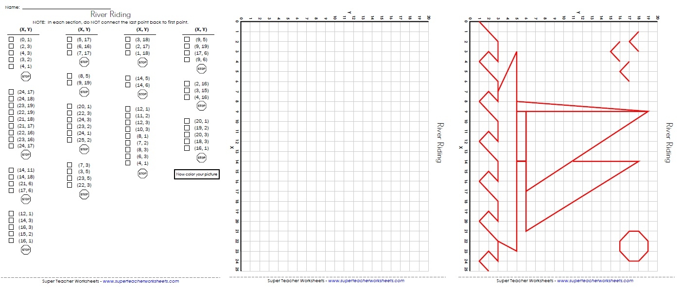 Ordered Pairs Sailboat