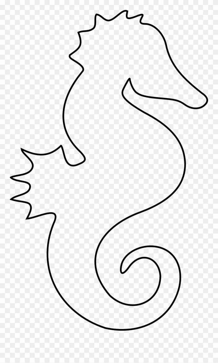 Other Popular Collections Seahorse Template Clipart 1123296 