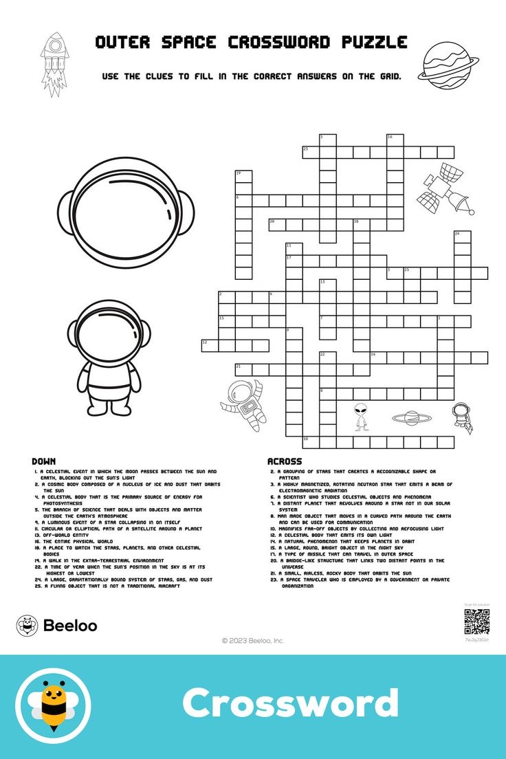 Outer Space Crossword Puzzle
