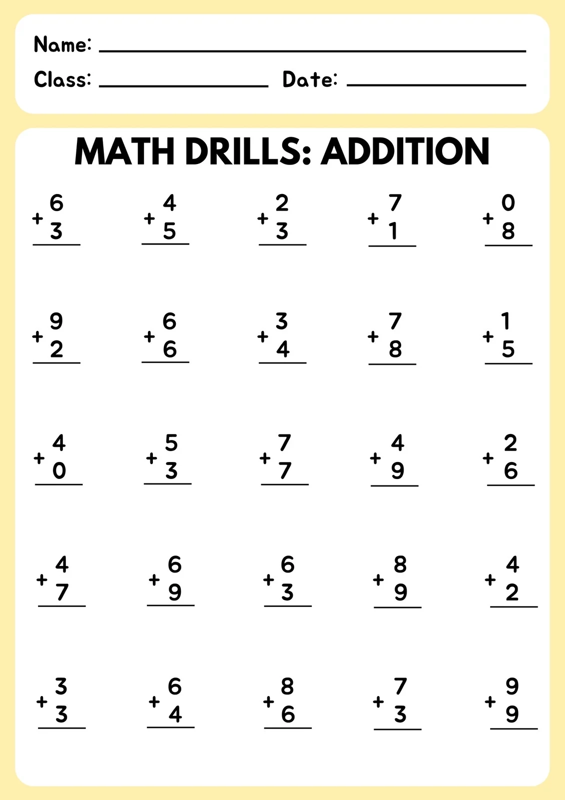 Page 2 Free Printable Customizable Math Worksheets Canva