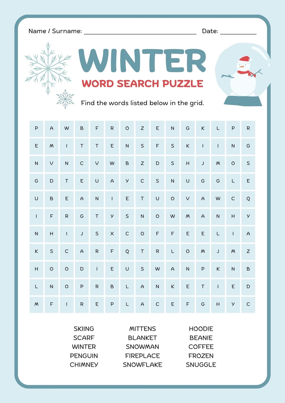 Free Printable Puzzle Worksheets For Adults