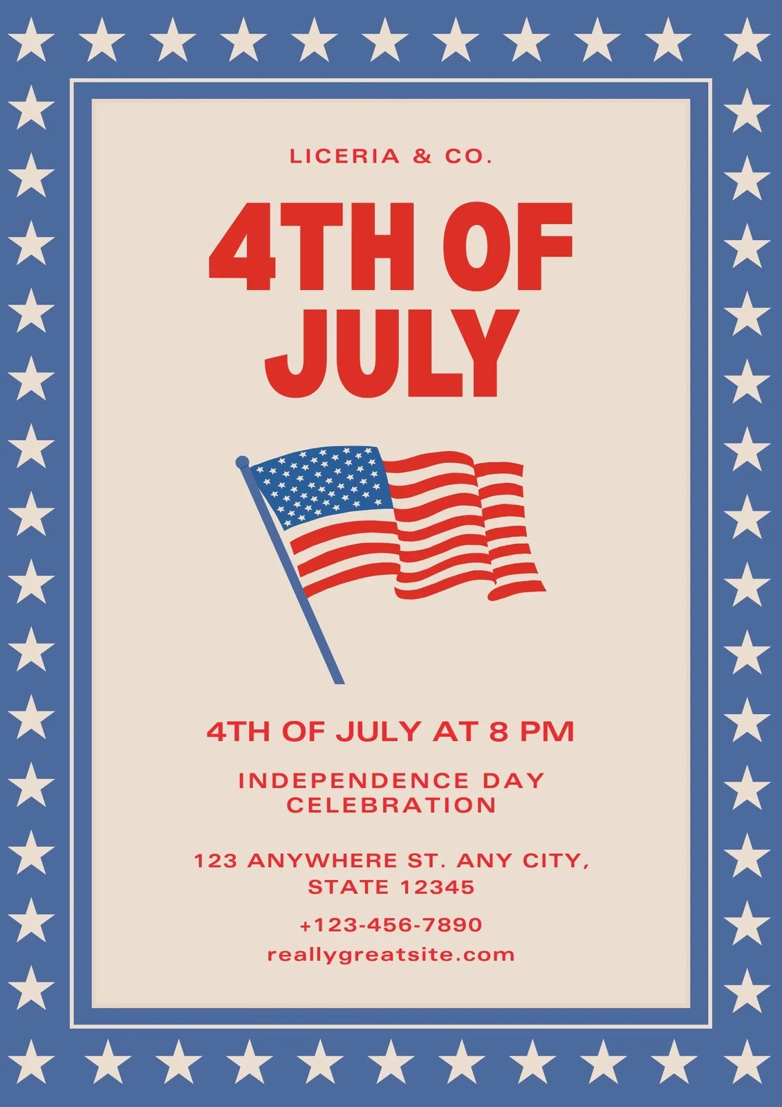 Page 9 Free And Customizable Fourth Of July Templates