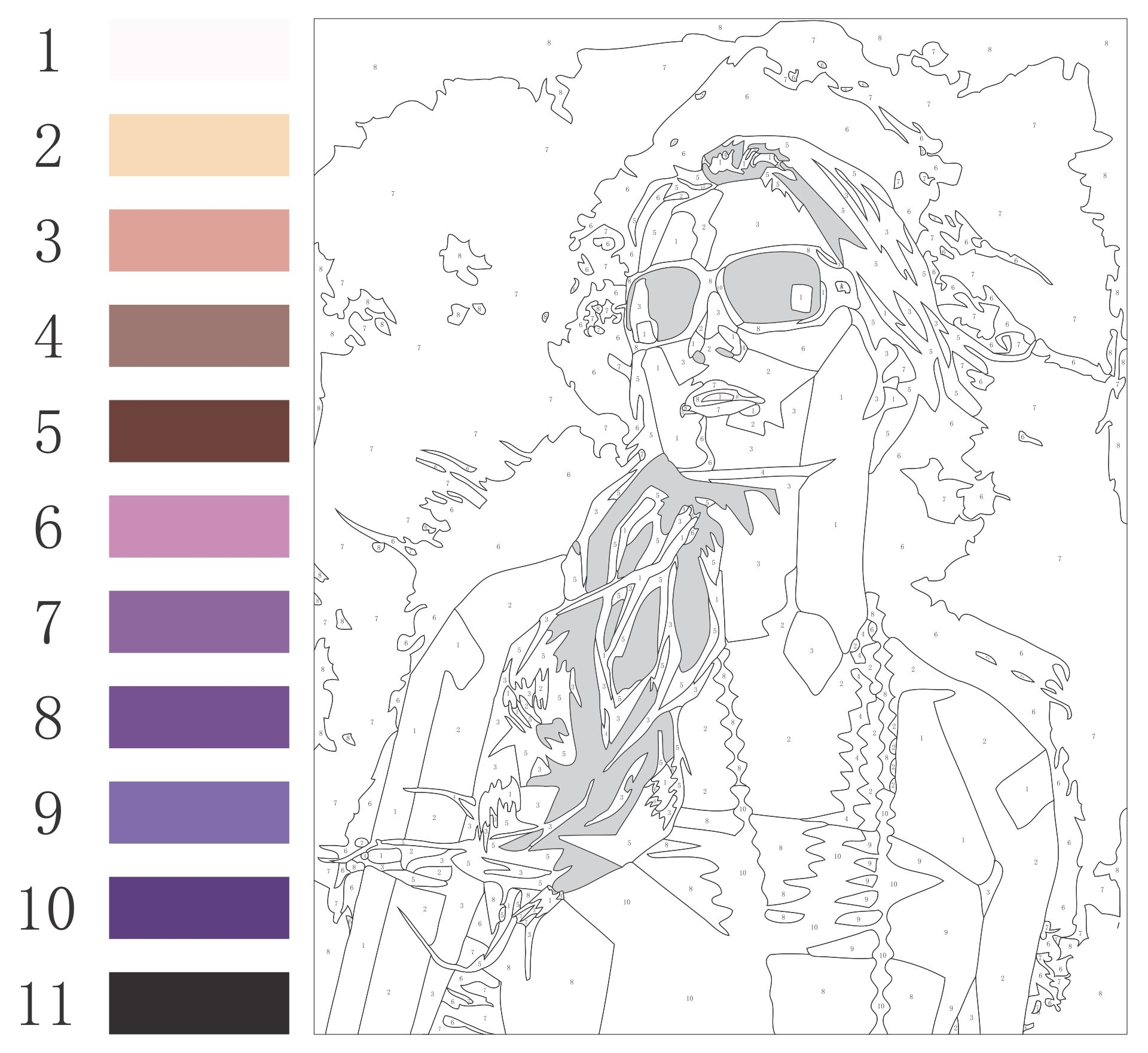 Painting By Numbers For Adults Paint By Numbers Template Printable 