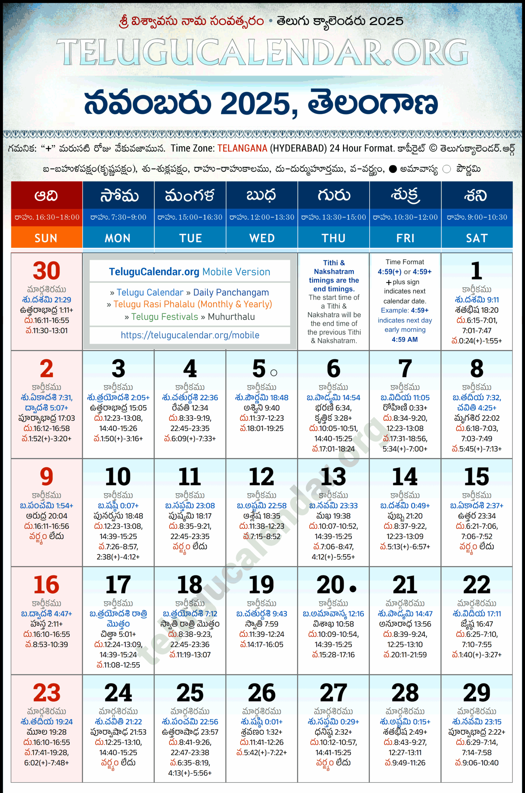 Telugu Calendar 2026