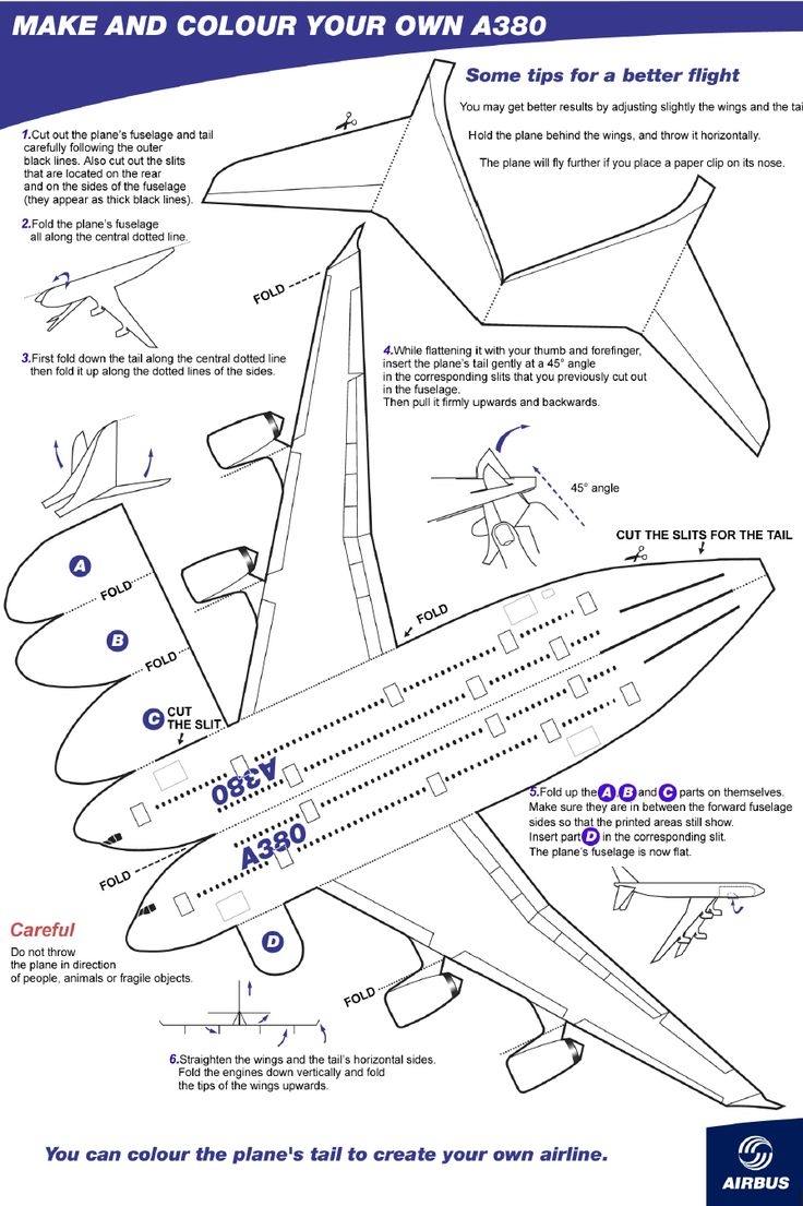 Paper Plane Glider Airbus A 380