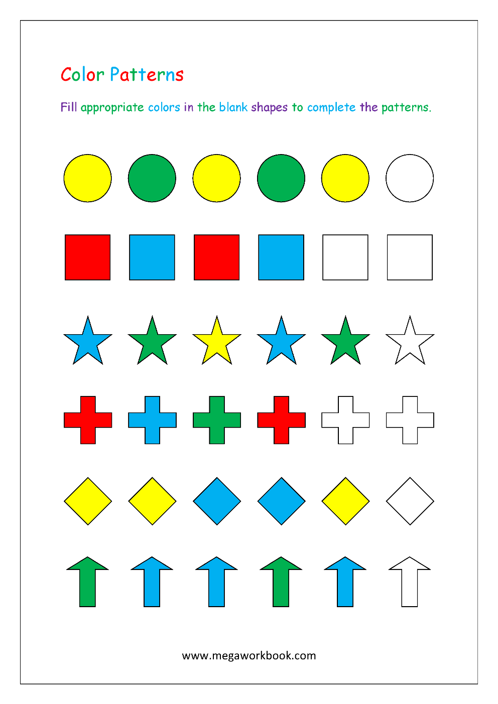 Patterns For Preschool Patterns For Kindergarten Pattern 