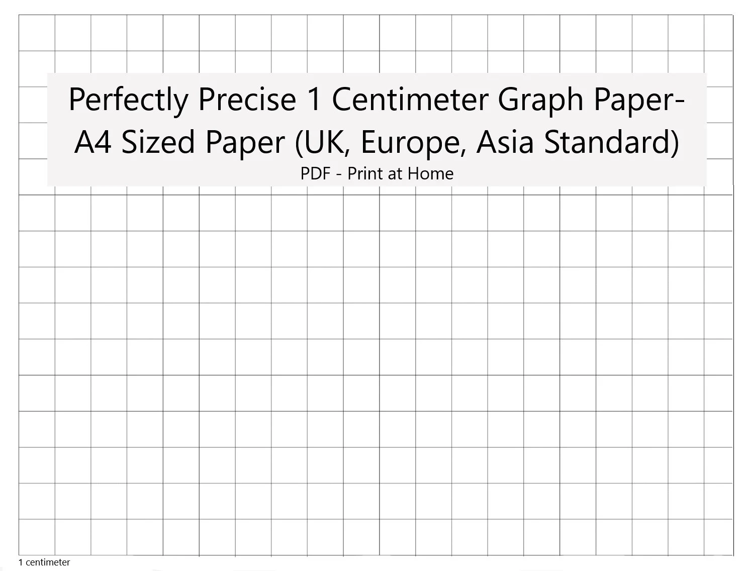 Printable Centimeter Grid Paper