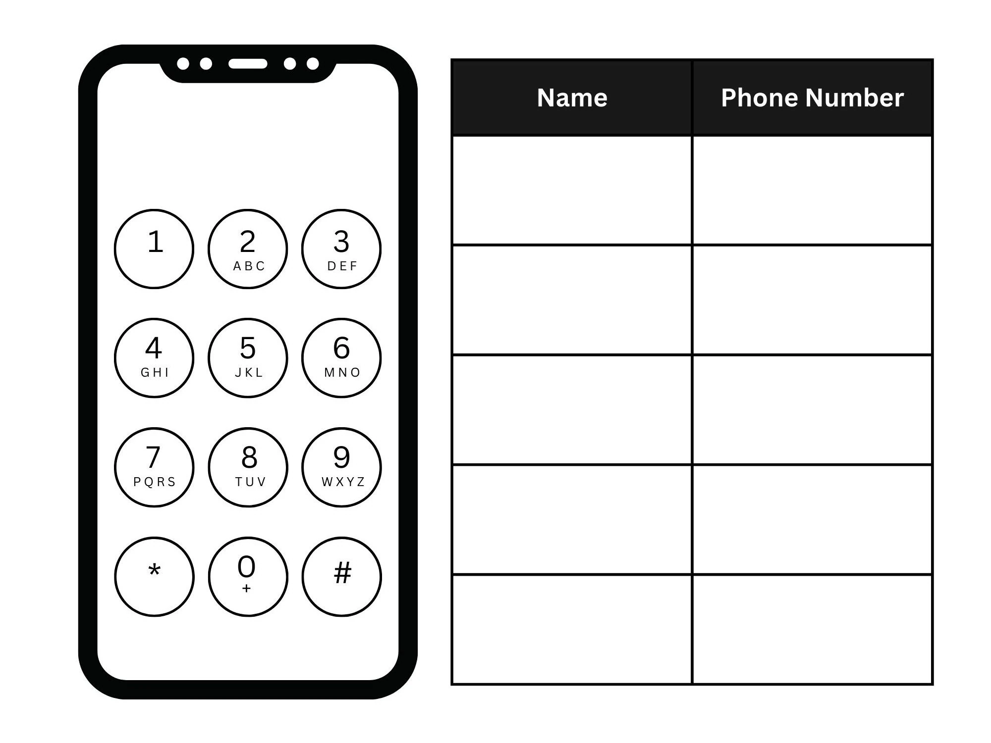 phone number practice worksheet for kids emergency contact