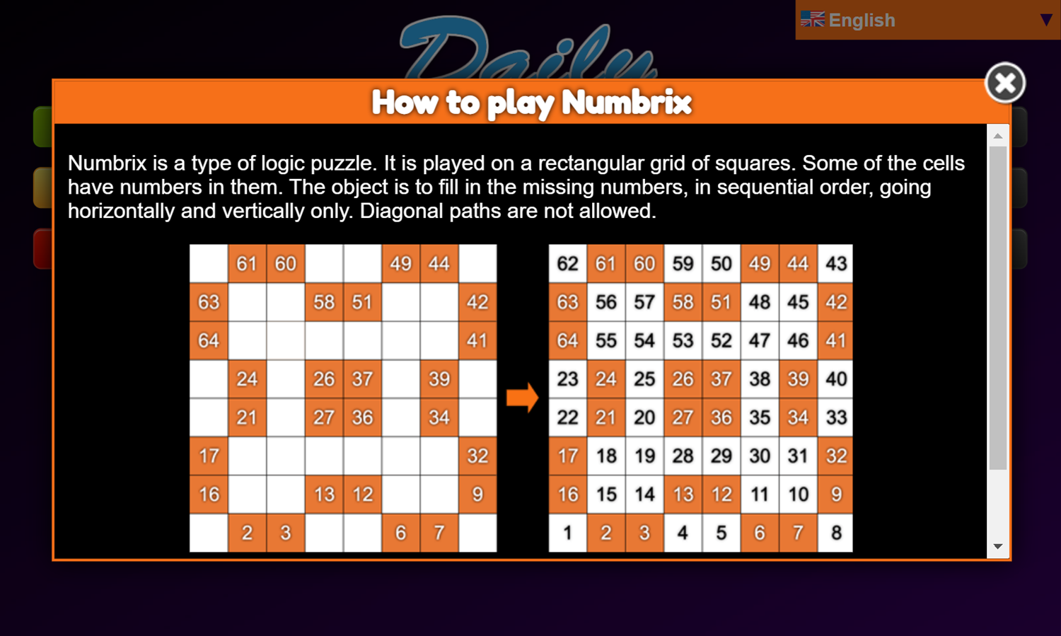  Play Daily Numbrix Game Free Online Number Filling Logic 