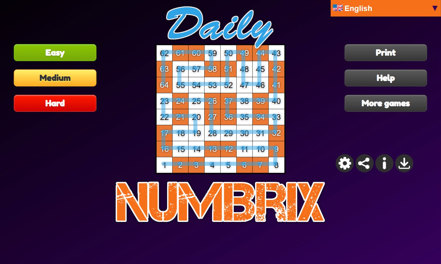 Numbrix Online Puzzles Free Printable