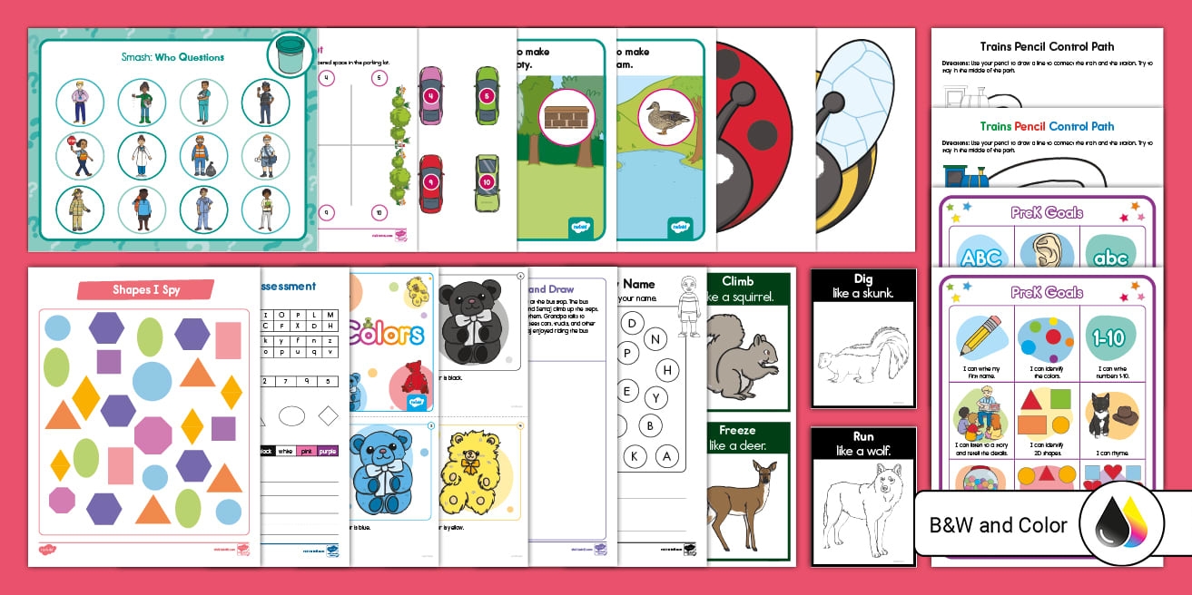 Pre Kindergarten Activity Sheets Free Printables Twinkl