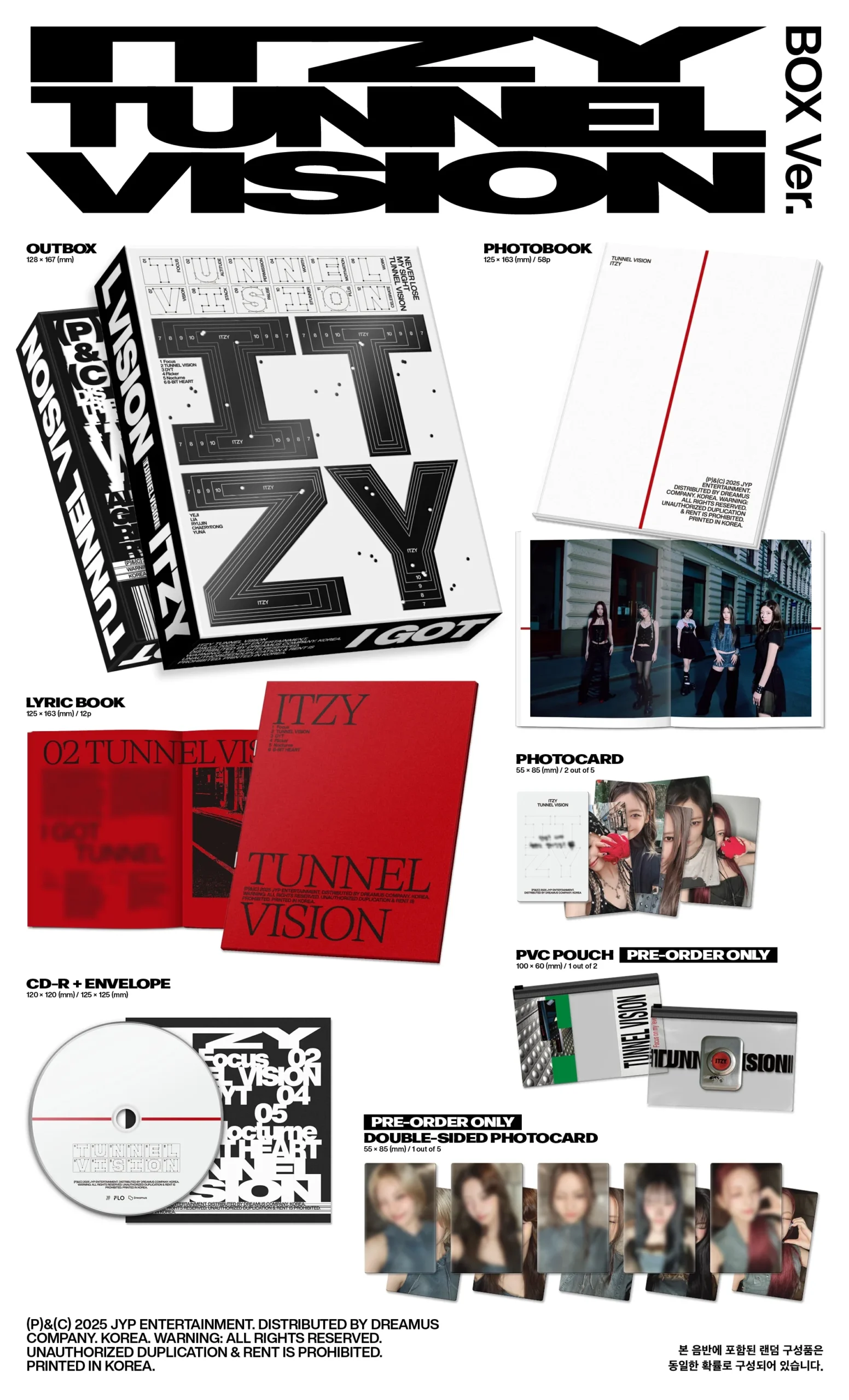PRE ORDER ITZY TUNNEL VISION Box Ver K Stars