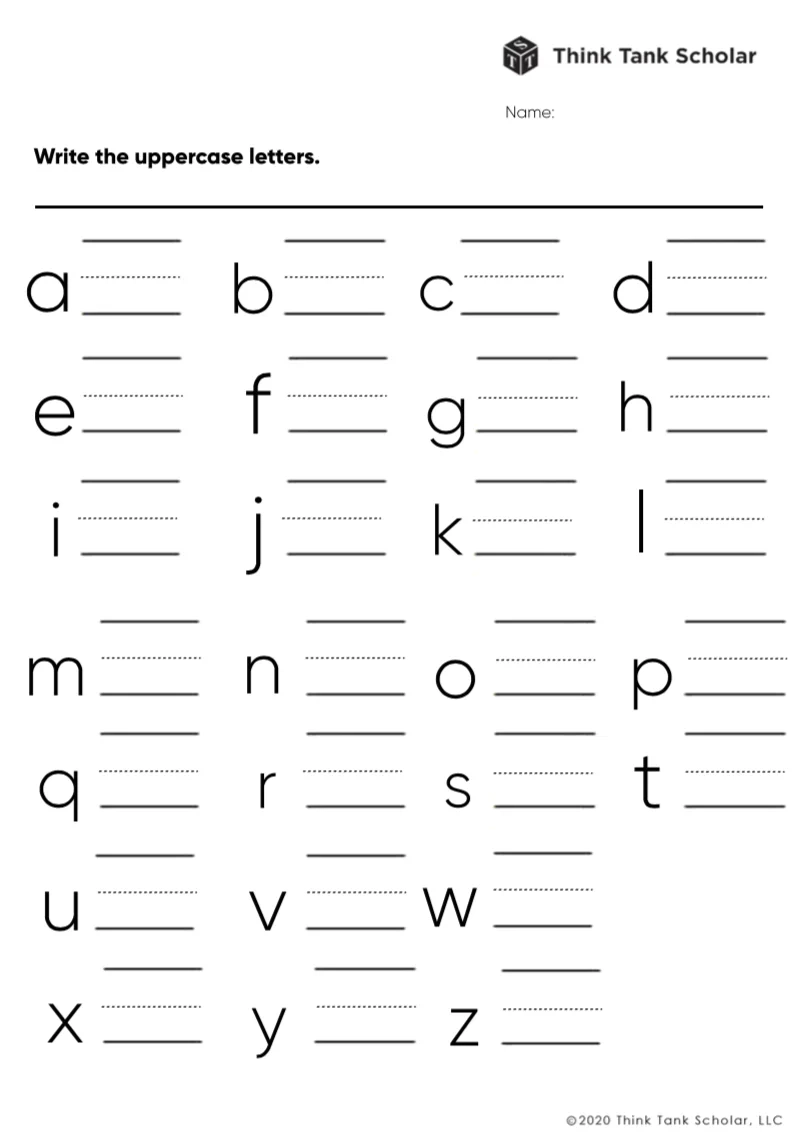 Educational Worksheets For 4 Year Olds