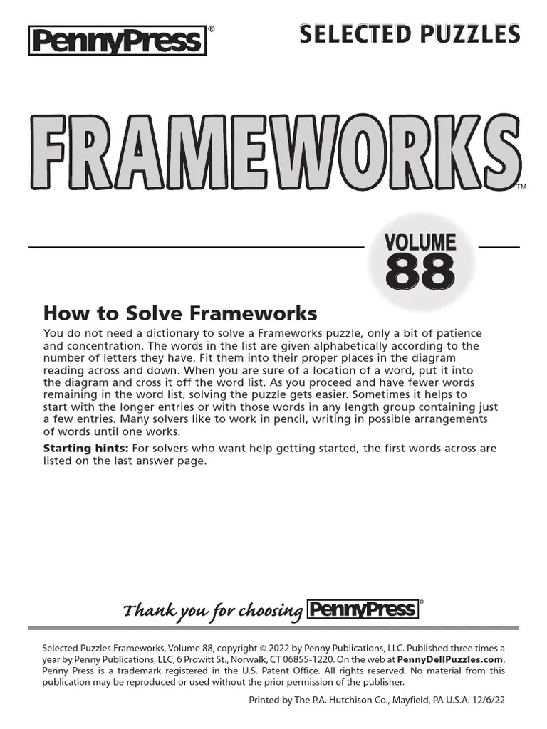 Print N Solve Books Frameworks FRMFL Vol88 PDF