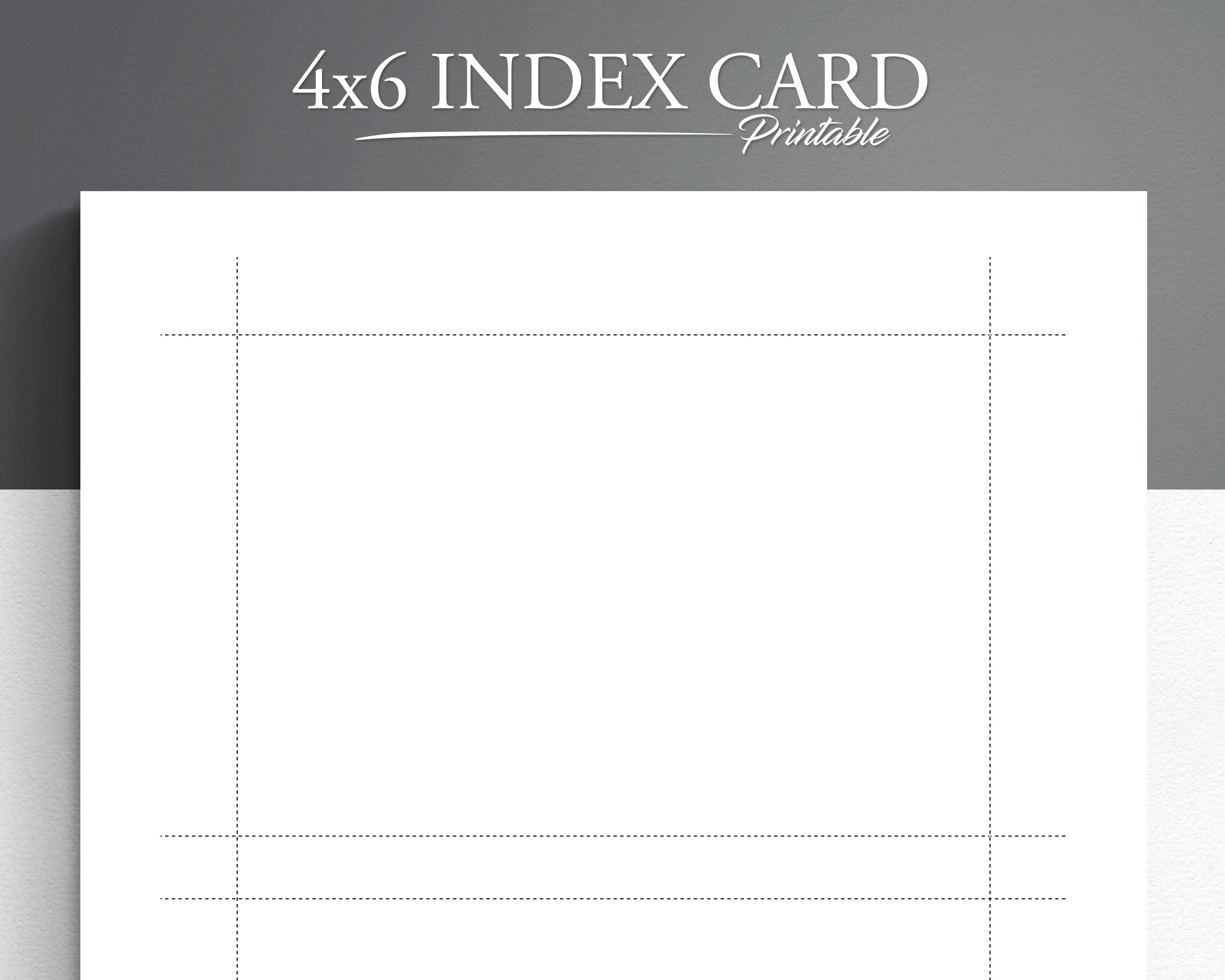 Printable 4x6 Index Card Printable Note Cards Printable Index 